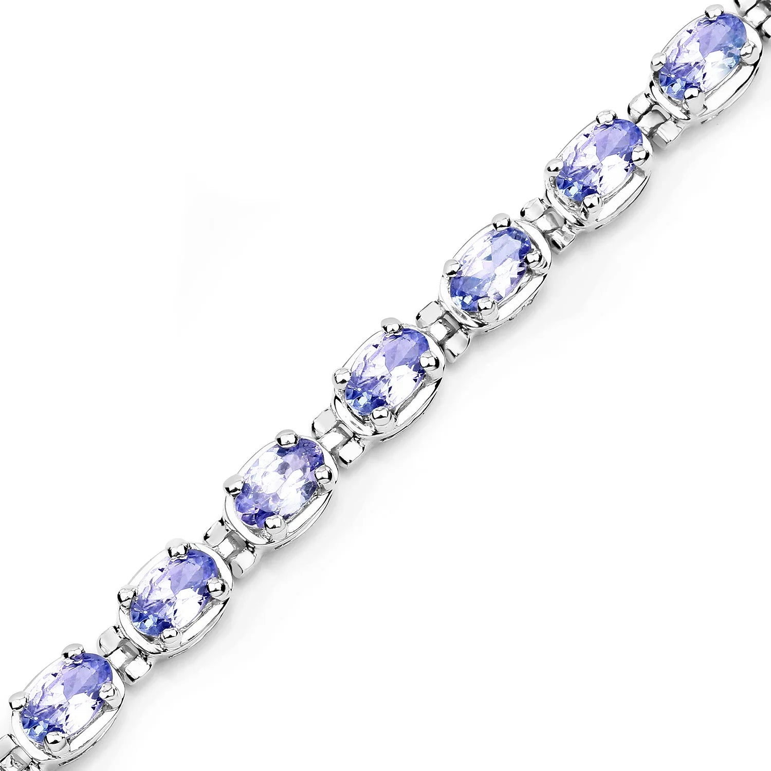 Genuine Purple Tanzanite Tennis Bracelet Women
