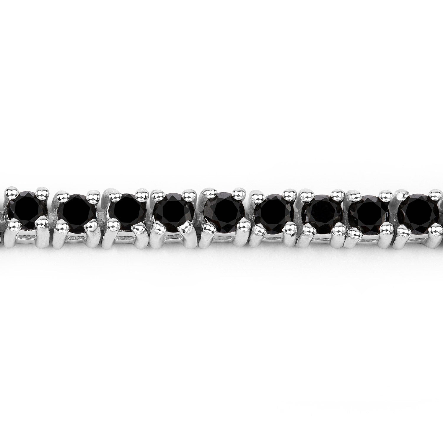 Genuine Black Diamond Tennis Bracelet