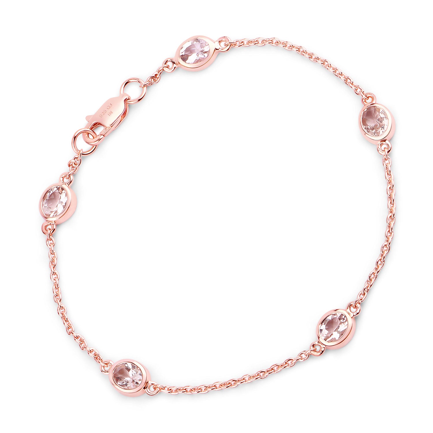 Genuine Morganite By The Yard Bracelet