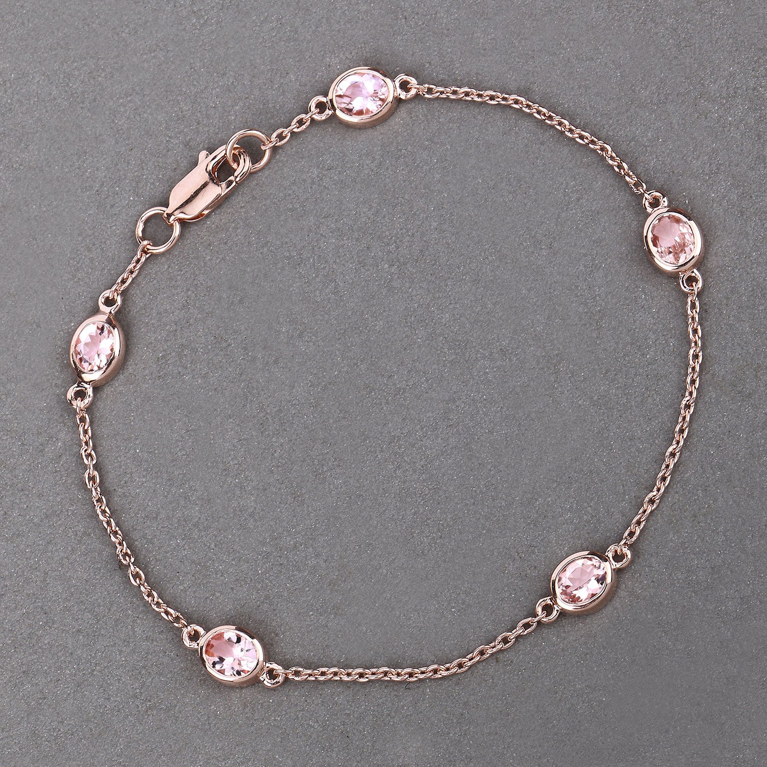 Genuine Morganite By The Yard Bracelet