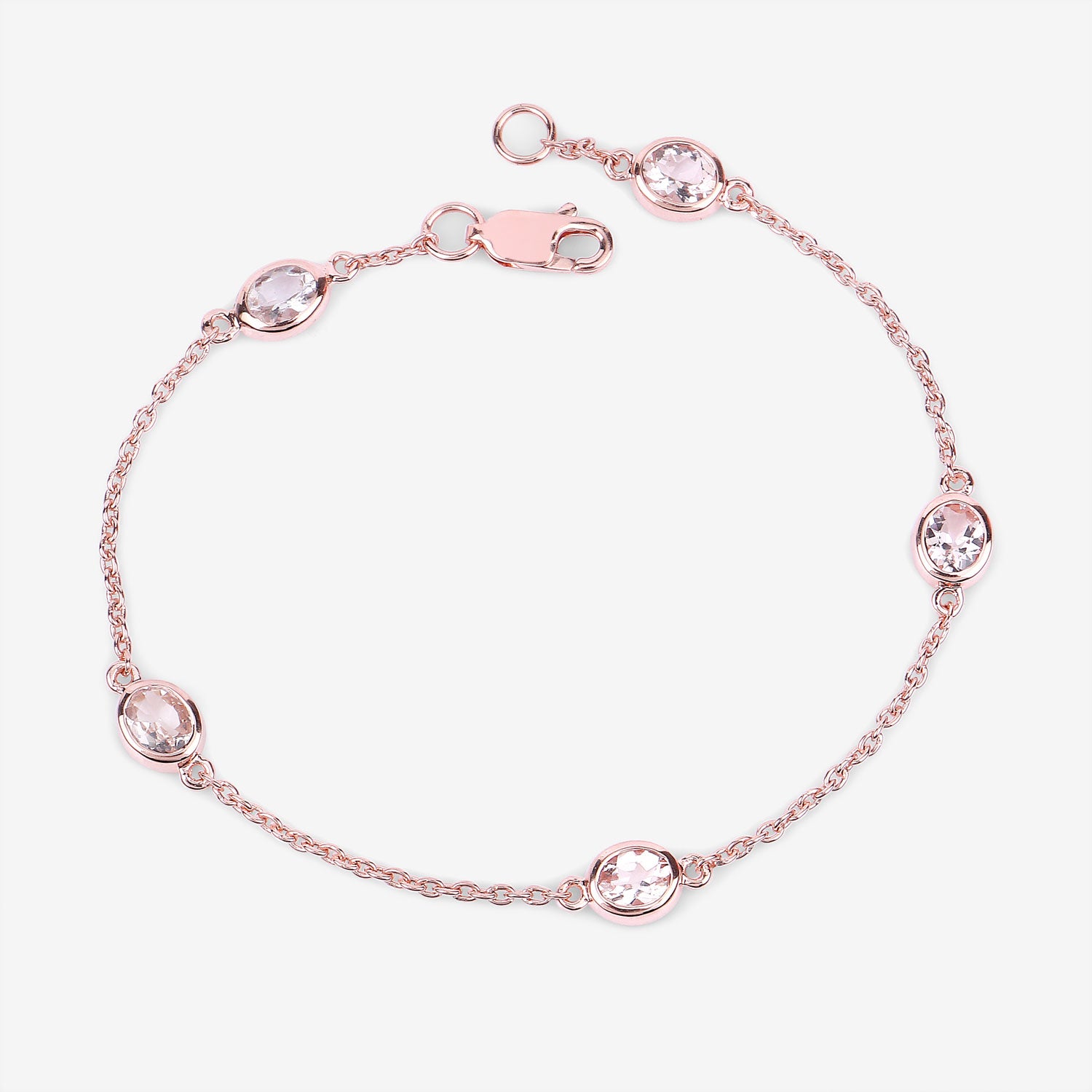 Genuine Morganite By The Yard Bracelet