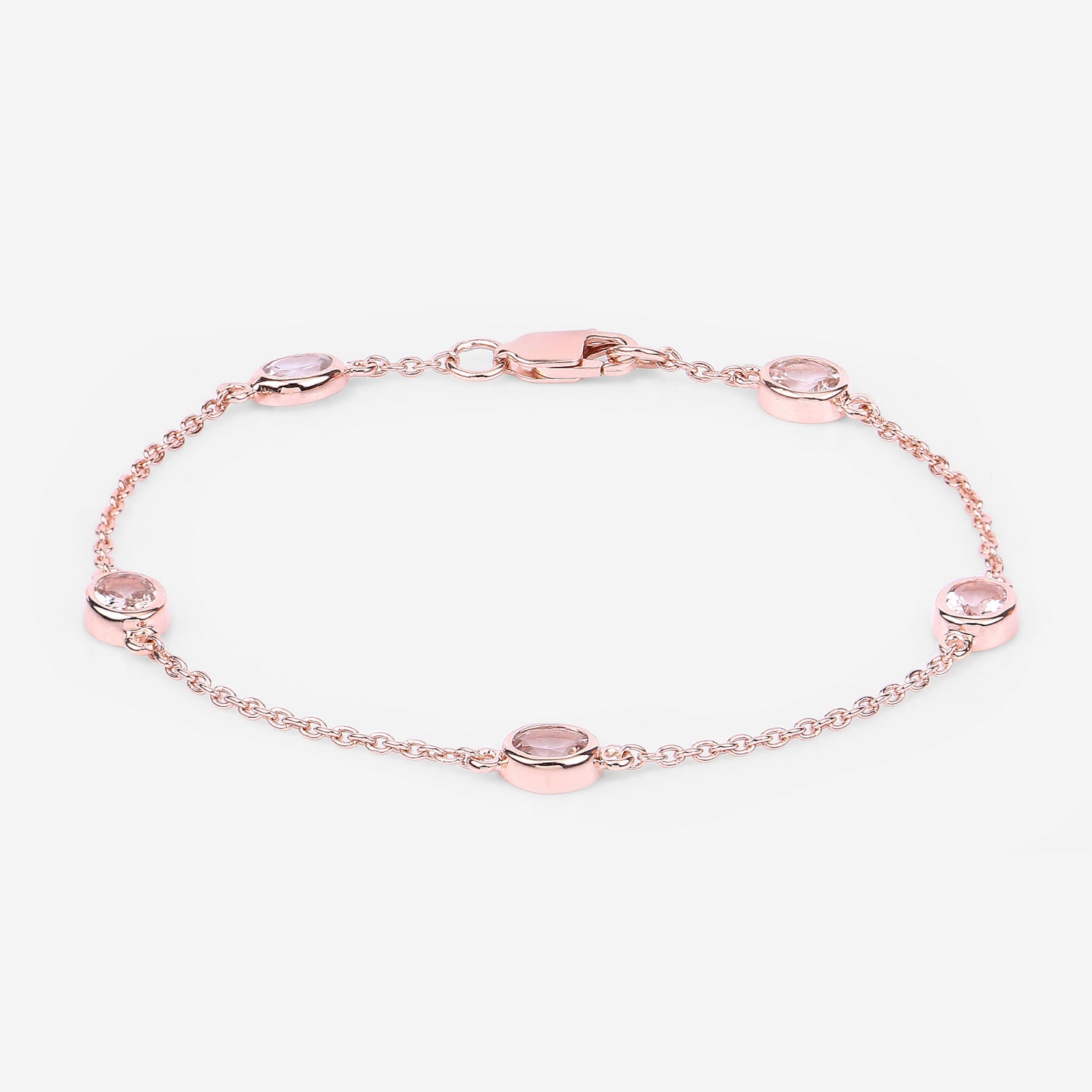 Genuine Morganite By The Yard Bracelet