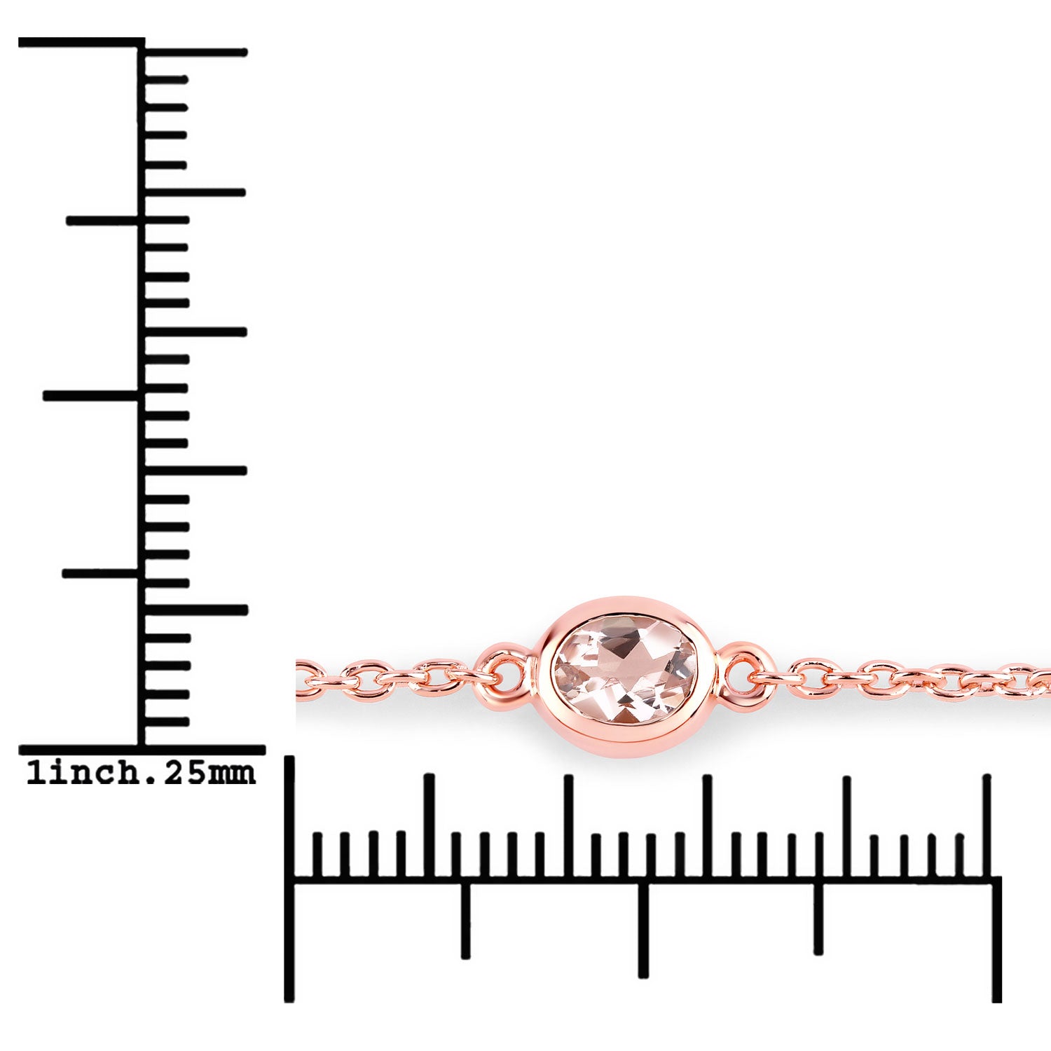 Genuine Morganite By The Yard Bracelet