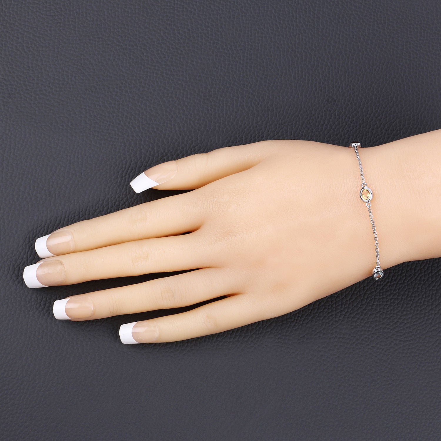 Genuine Multi Stones By The Yard Bracelet