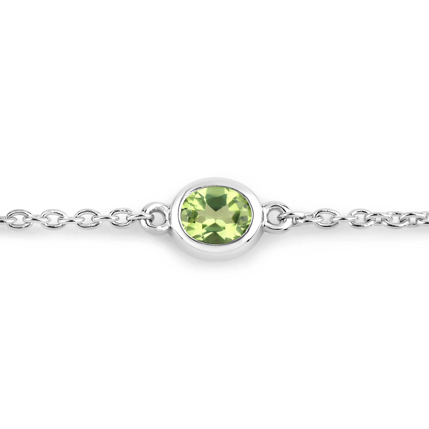 Genuine Green Peridot By The Yard Bracelet