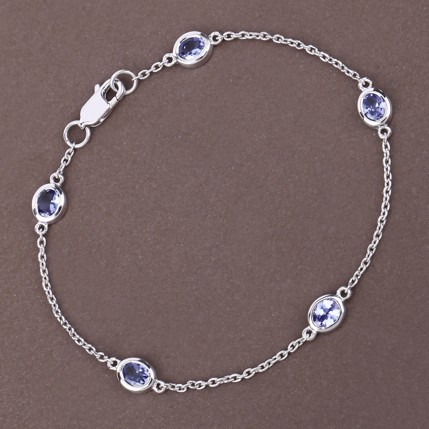 Genuine Purple Tanzanite By The Yard Bracelet