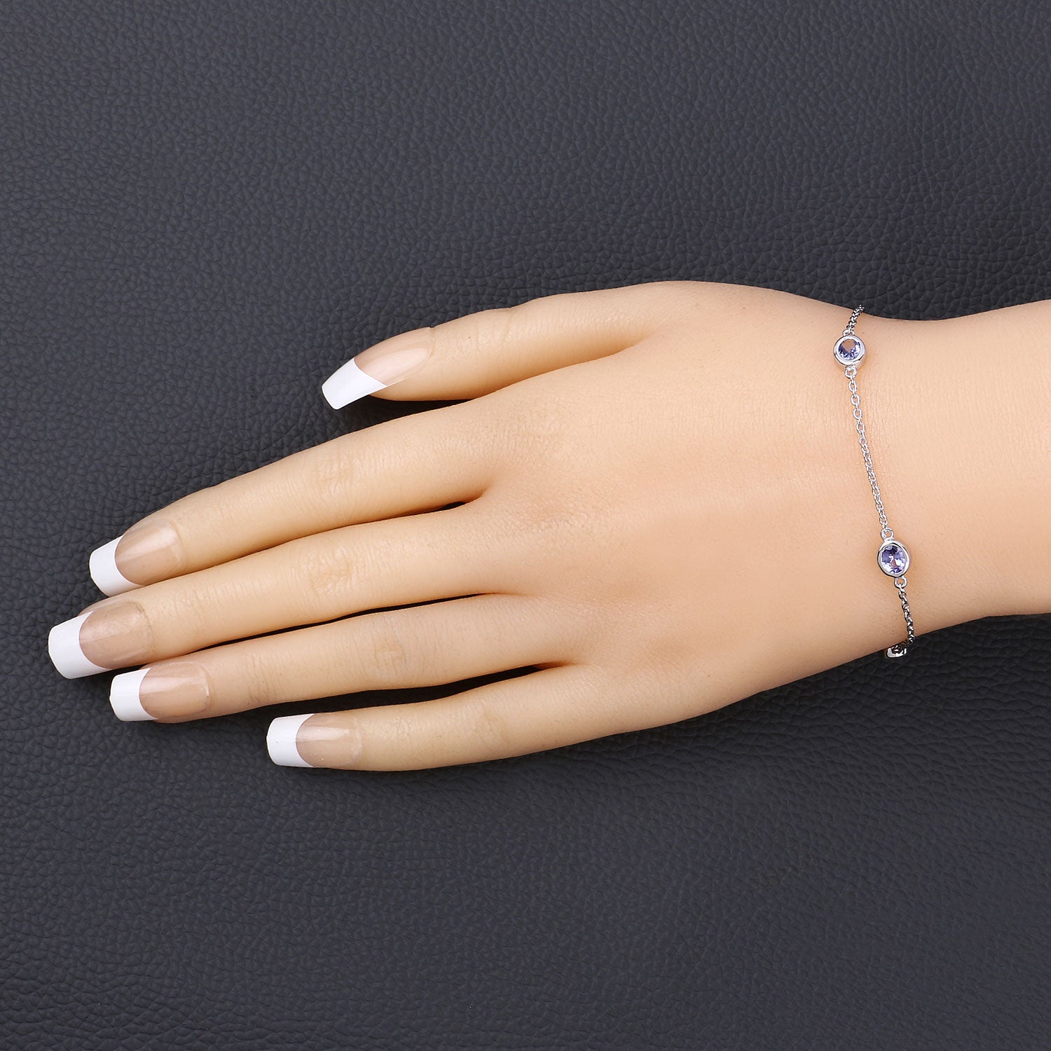 Genuine Purple Tanzanite By The Yard Bracelet