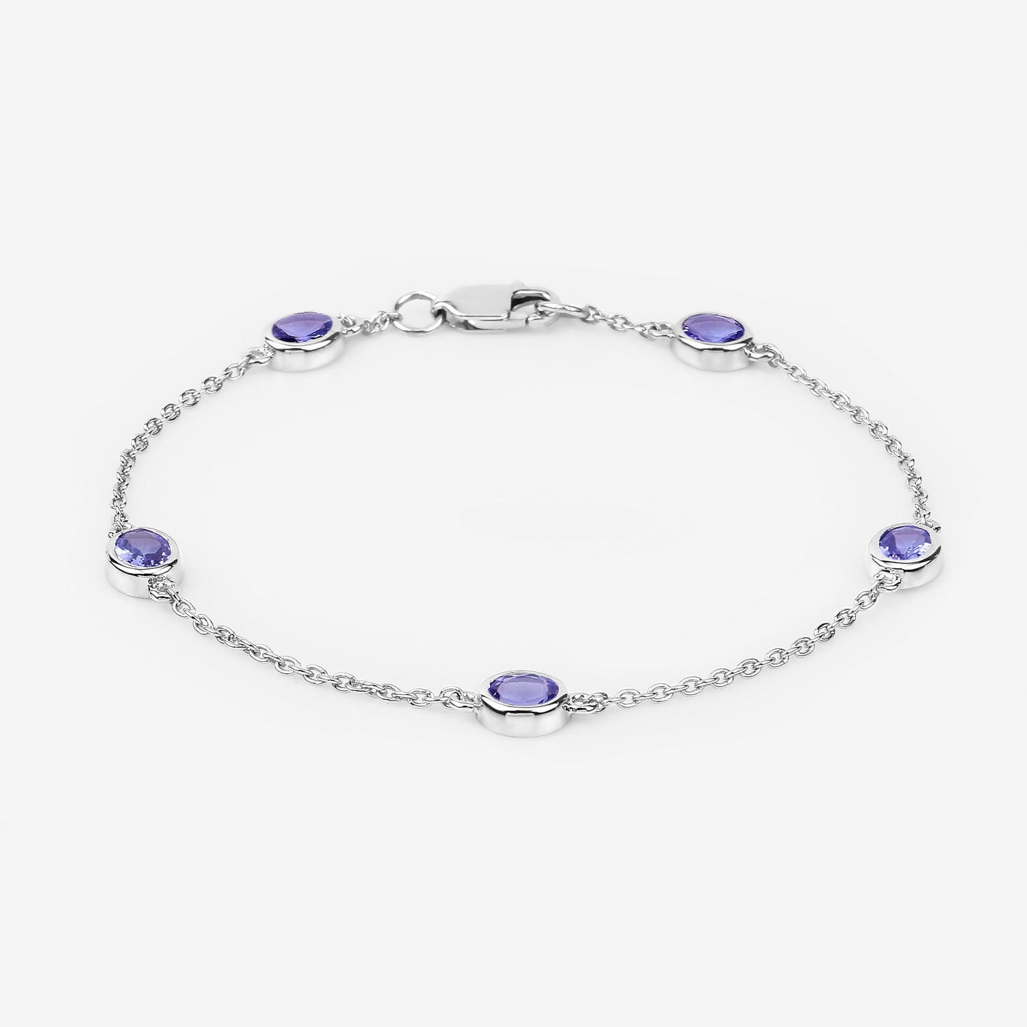Genuine Purple Tanzanite By The Yard Bracelet