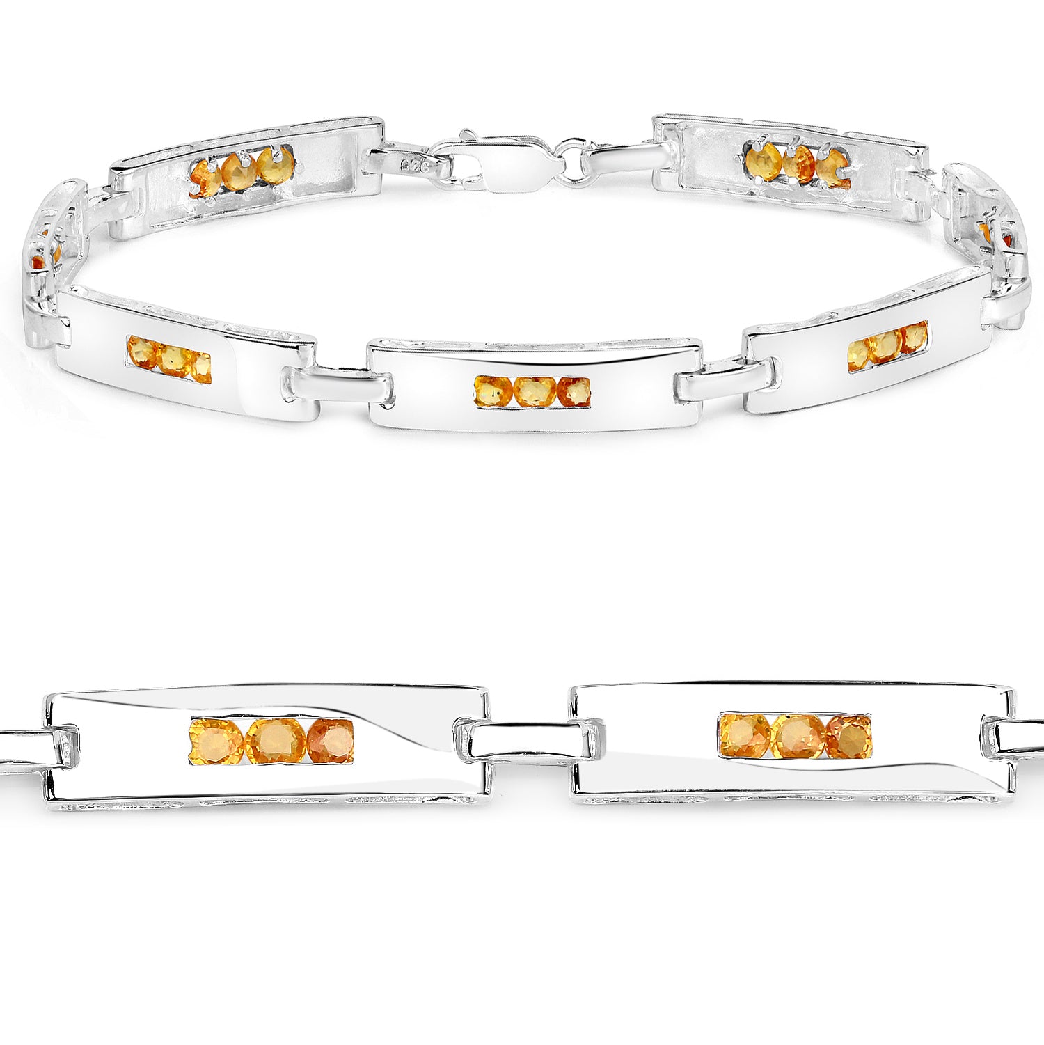 Genuine Yellow Sapphire Tennis Bracelet