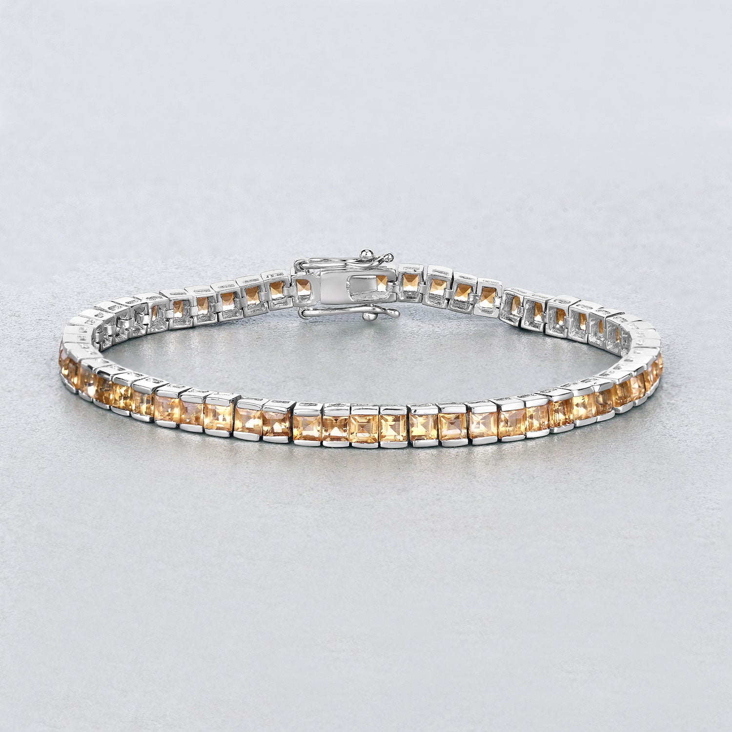 Genuine Citrine Yellow Tennis Bracelet