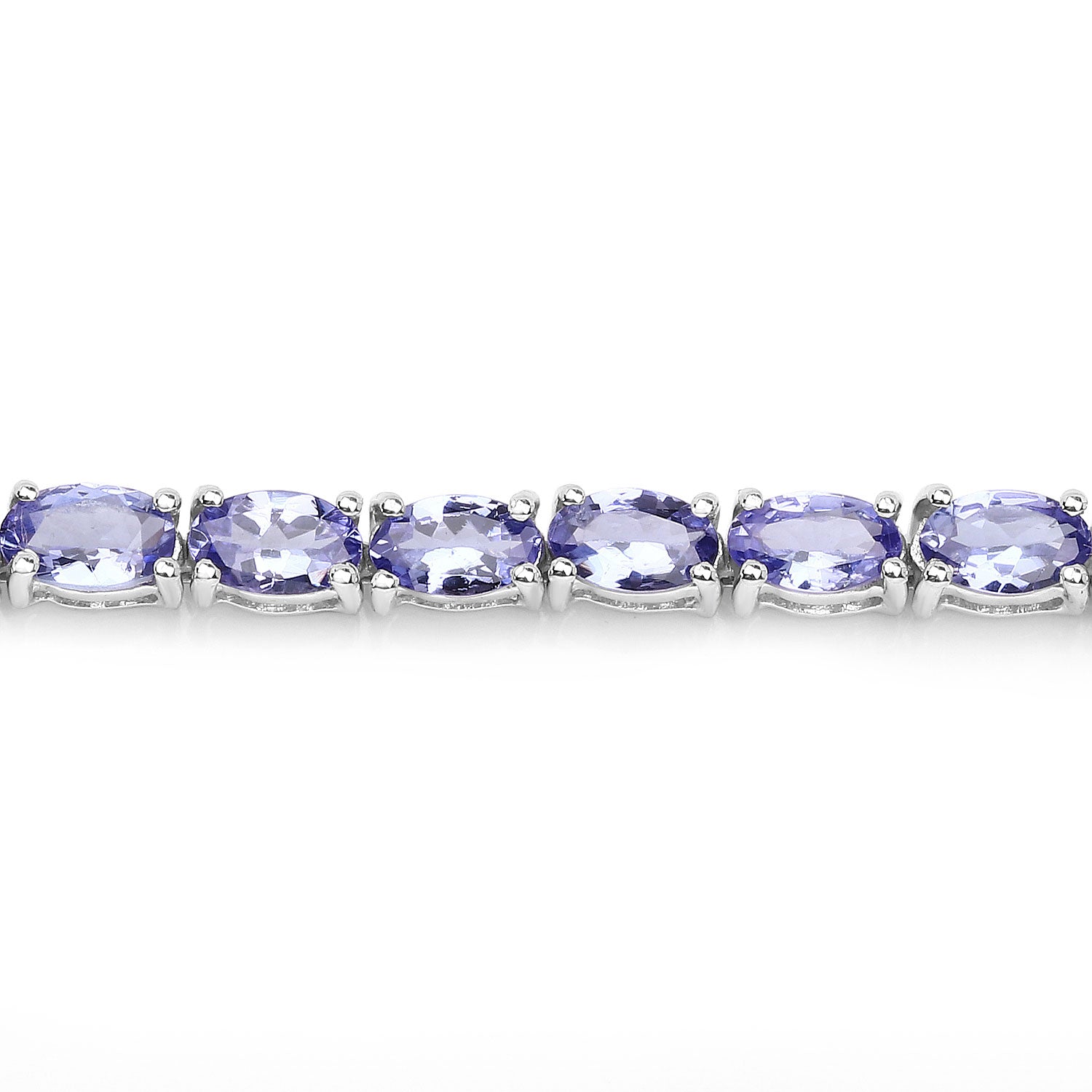 Natural Purple Tanzanite Silver Tennis Bracelet