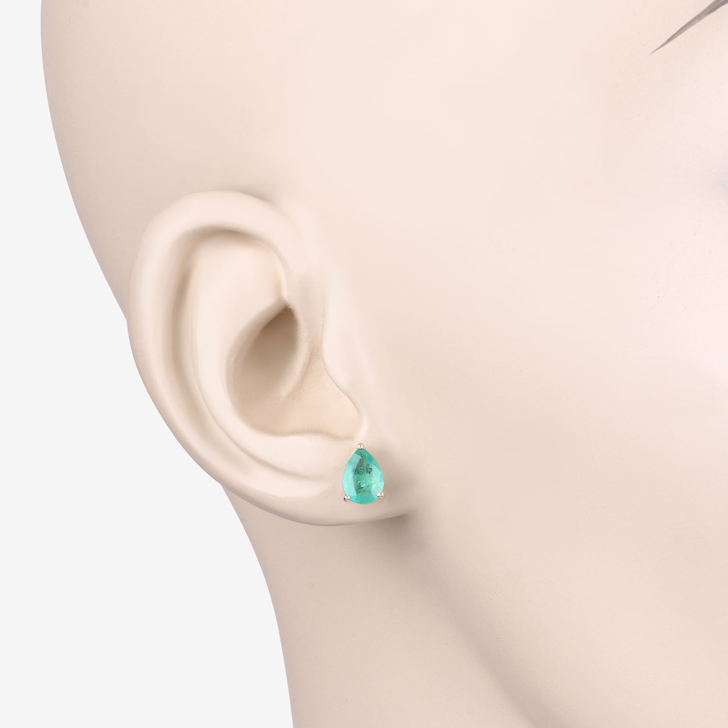 Genuine Zambian 10k Gold Teardrop Earrings Stud
