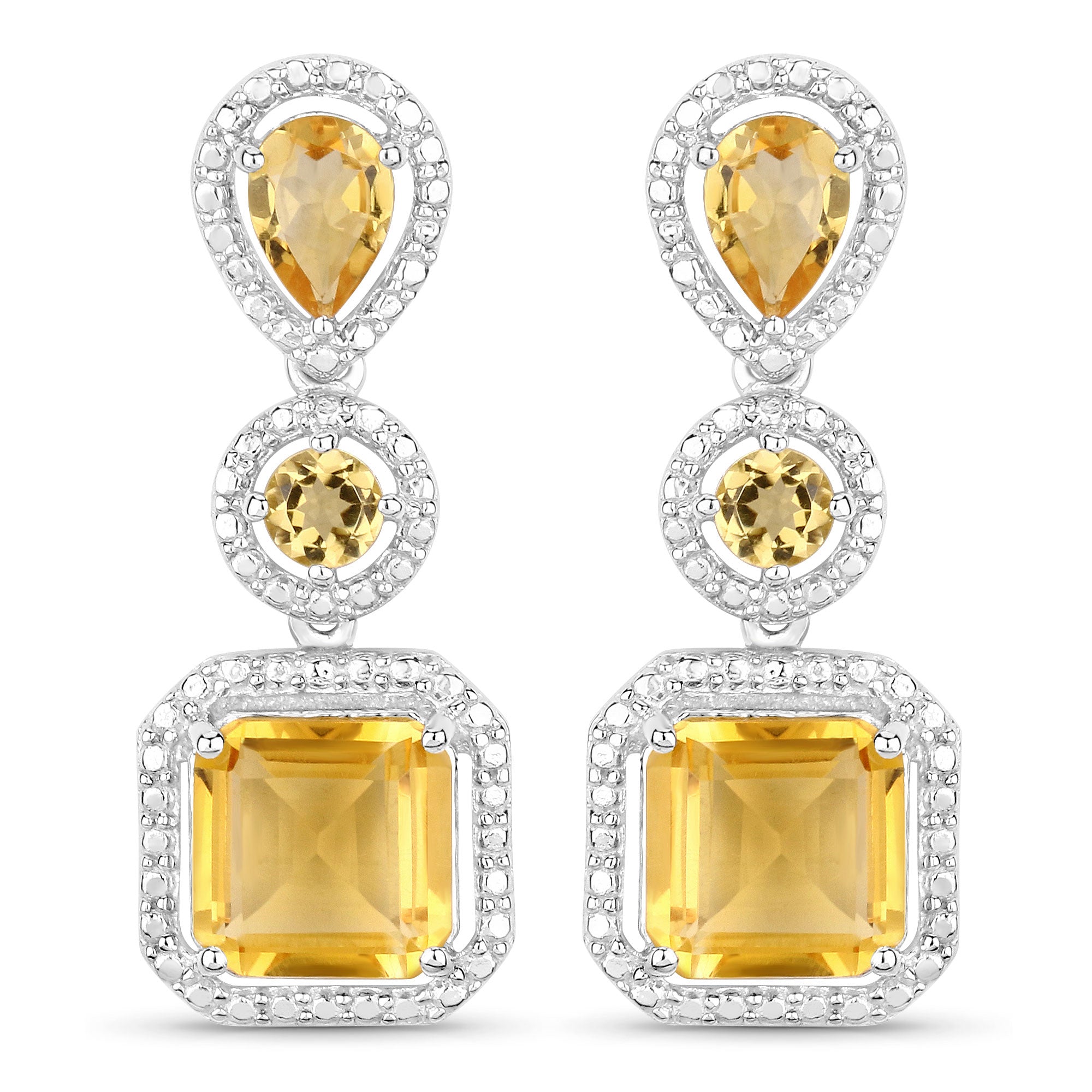 Citrine Sterling Silver Earrings