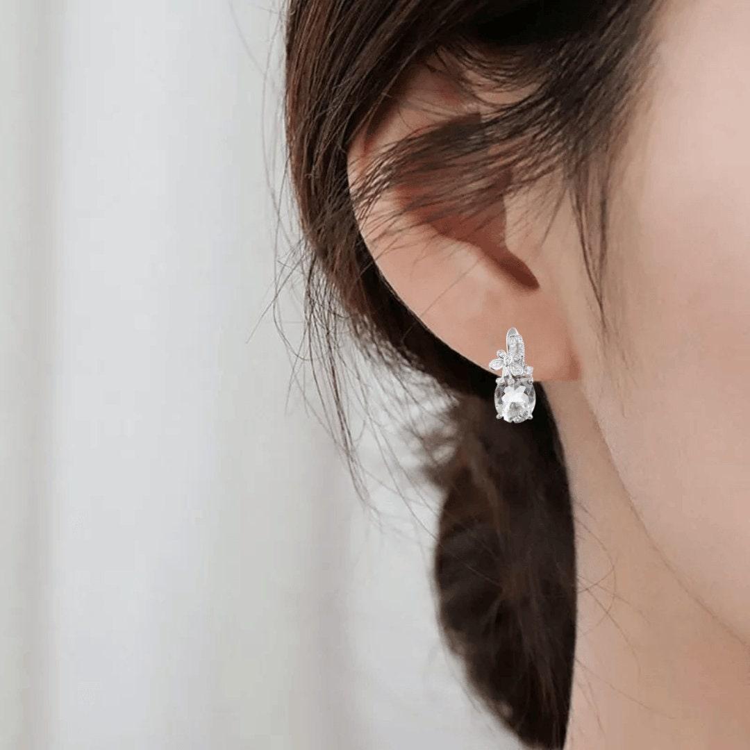Boucles d'oreilles en améthyste verte