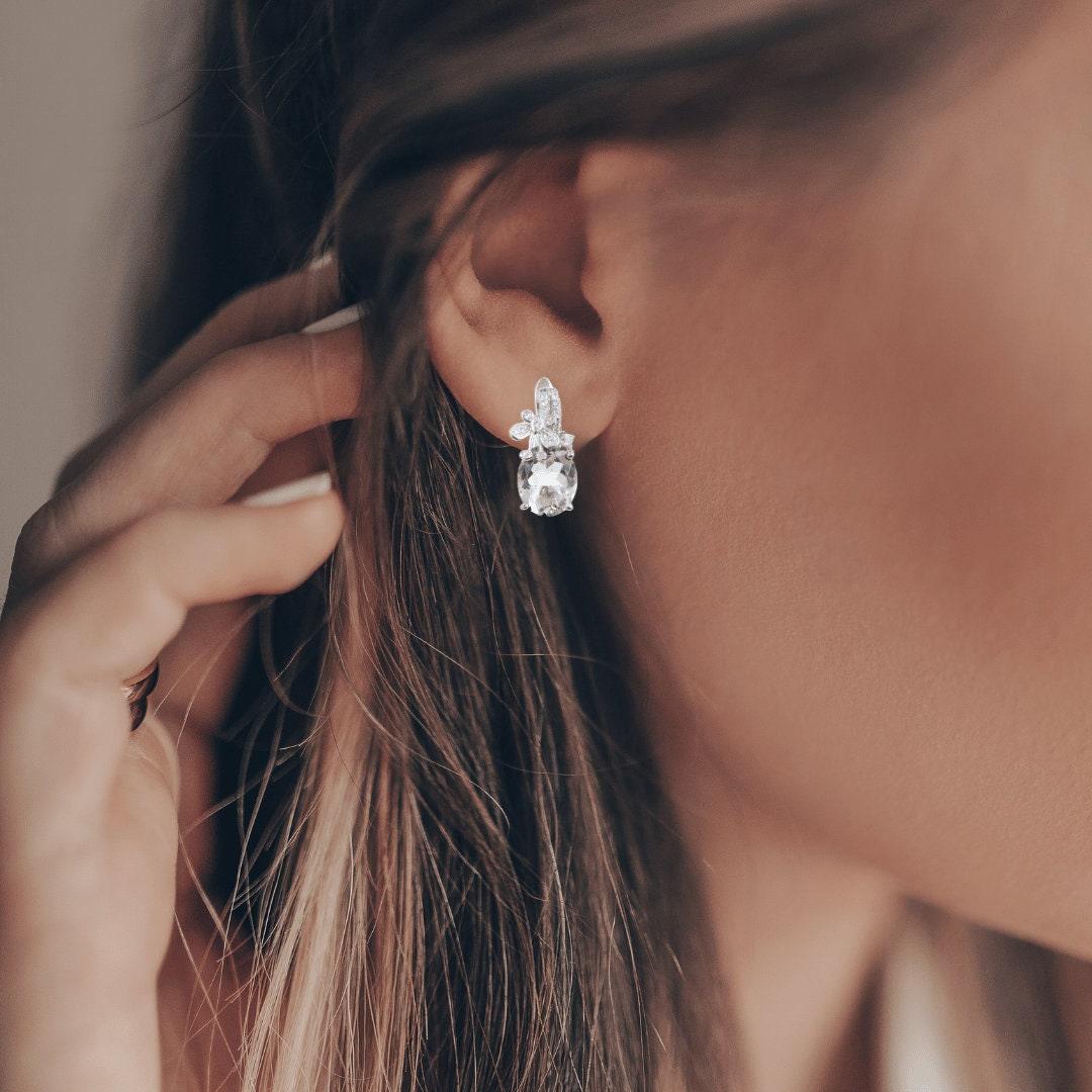 Boucles d'oreilles en améthyste verte