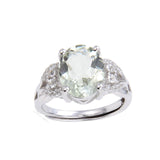 Green Amethyst Oval Statement Ring