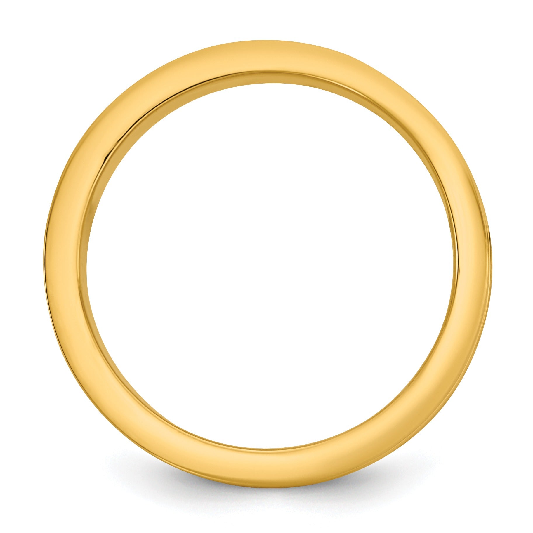 14k Two-Tone Step Up Flat Edge Wedding Band Unisex Ring