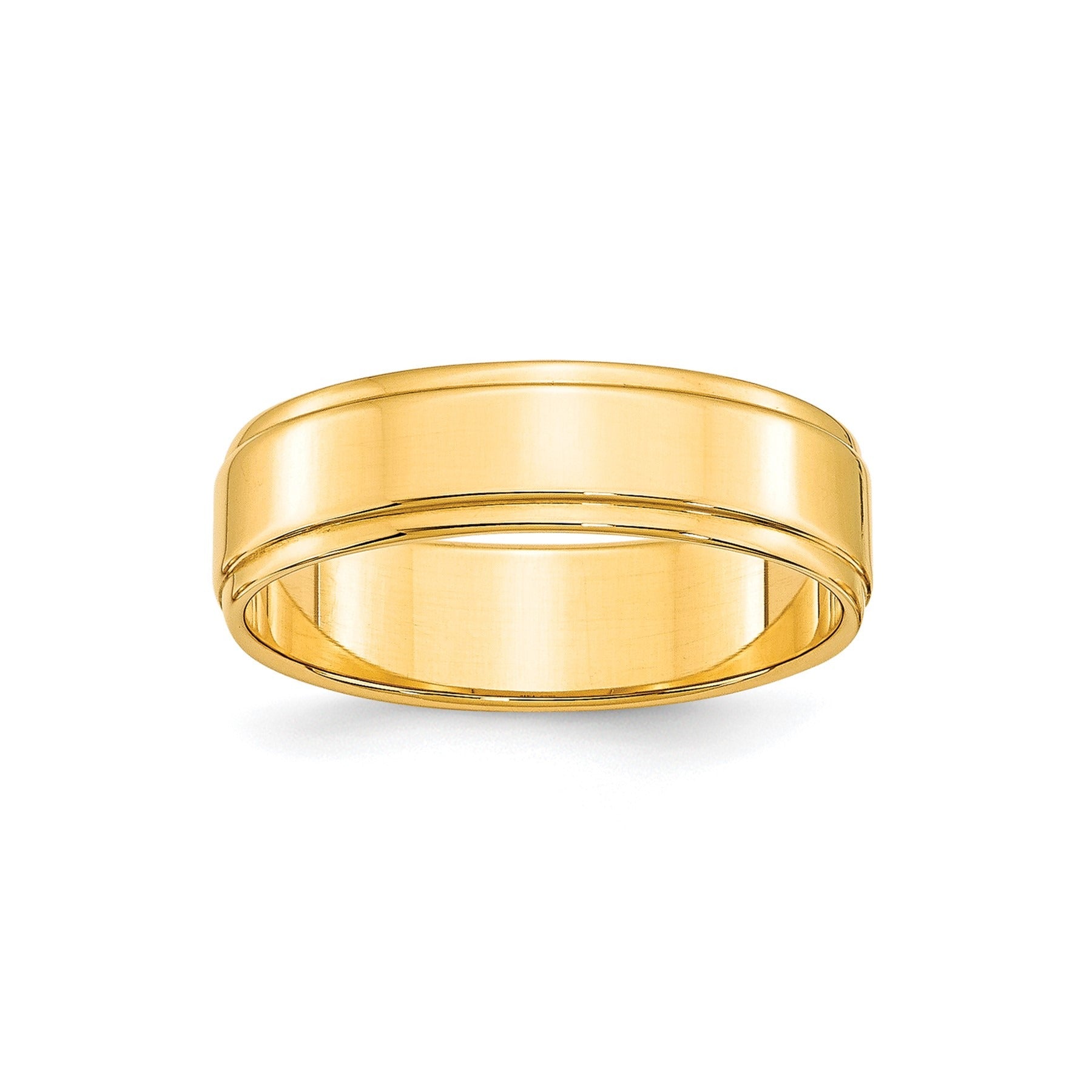 10k Yellow Gold 6mm Wedding Band for Men and Women
