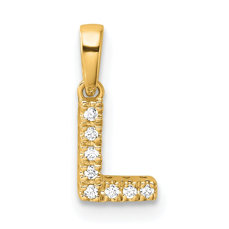 Natural Diamond Initials Bail Pendants Fine Color Jewels
