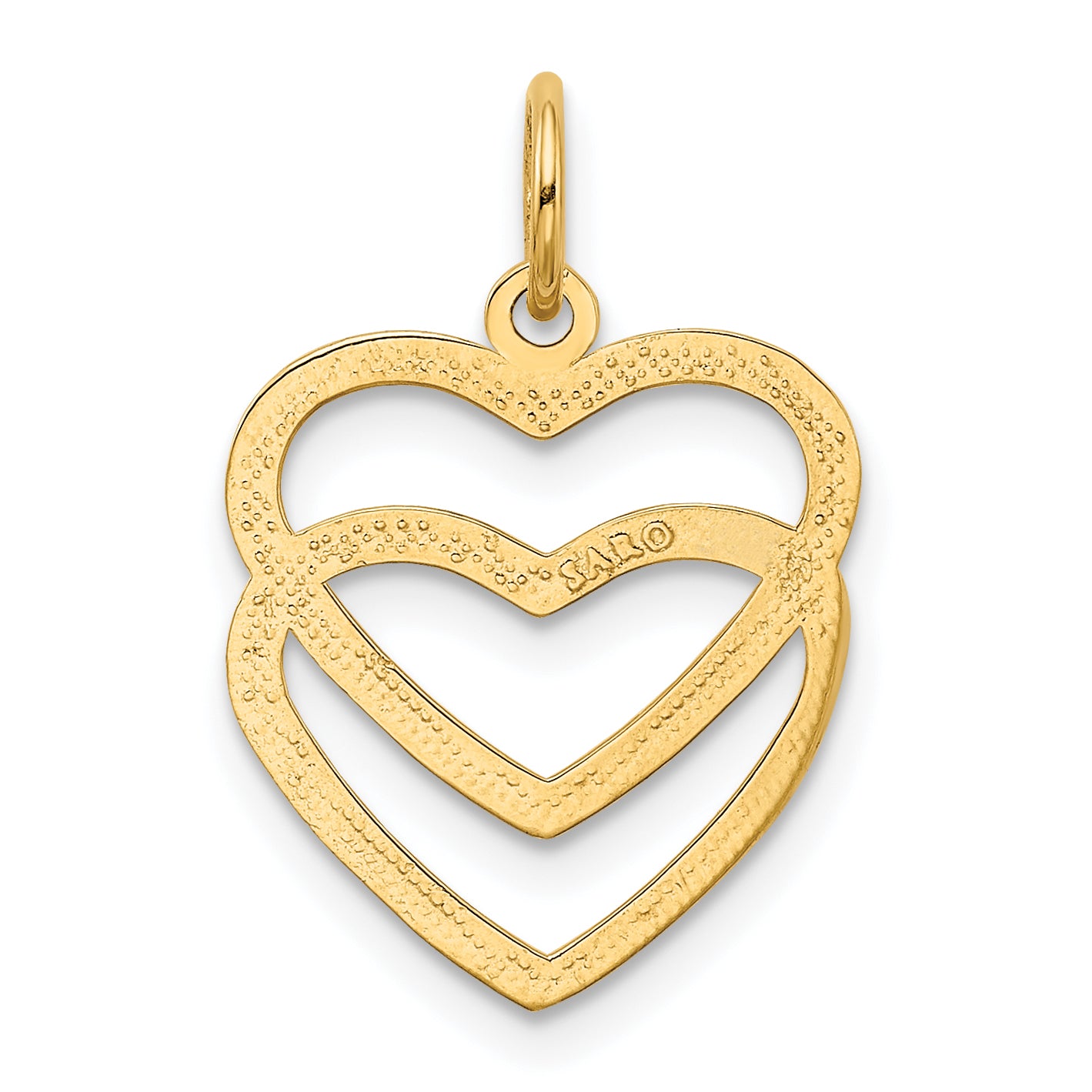 Double Heart Gold Pendant