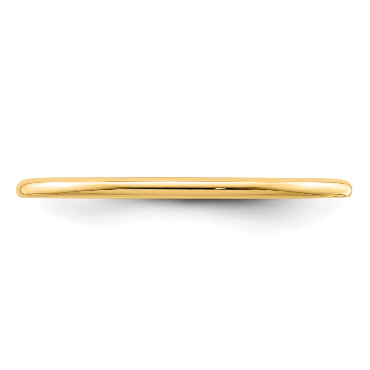 10K Yellow Gold 1.2mm Half Round Polished Stackable Band