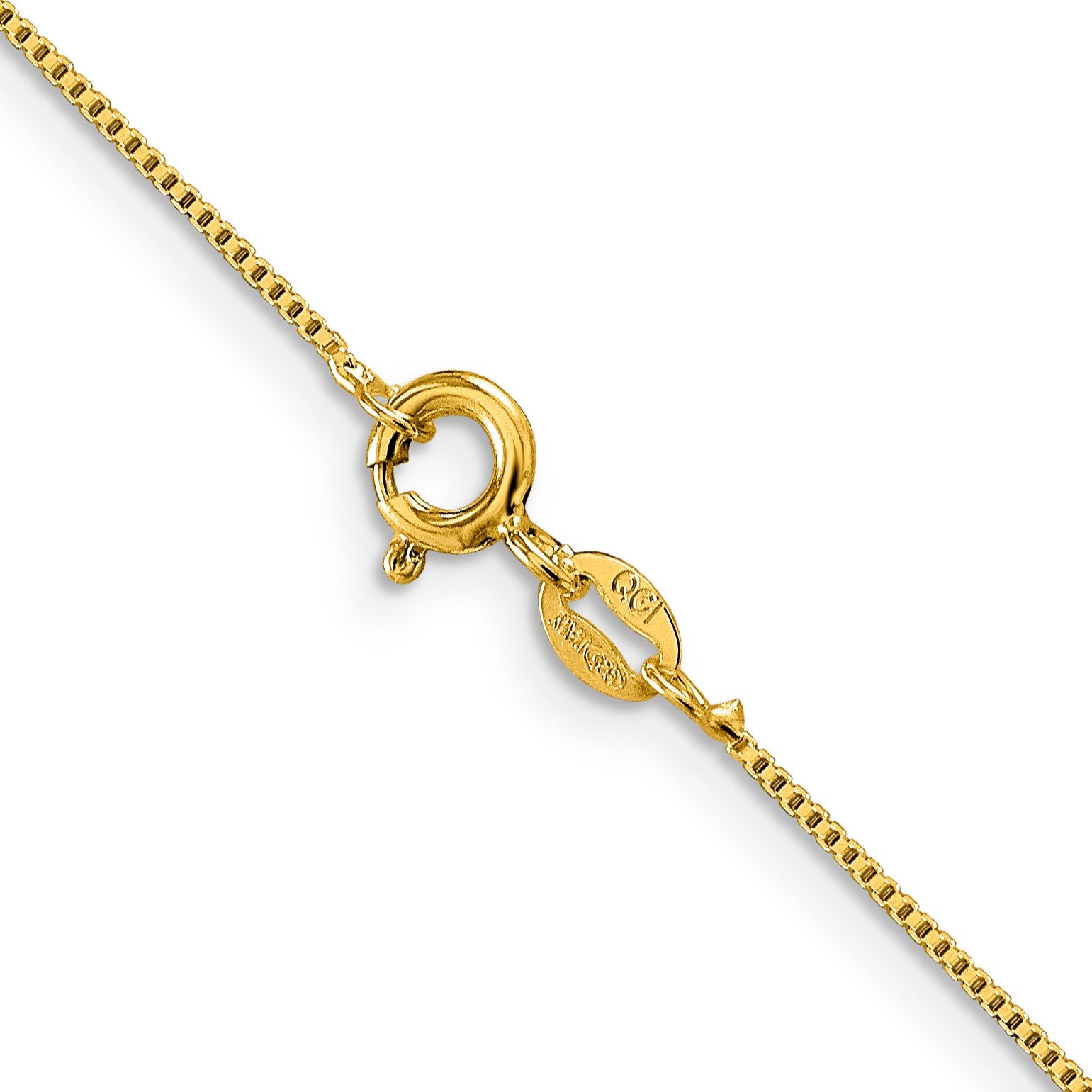 0.8 mm Gold-plated Sterling Silver Box Chain 18 inch