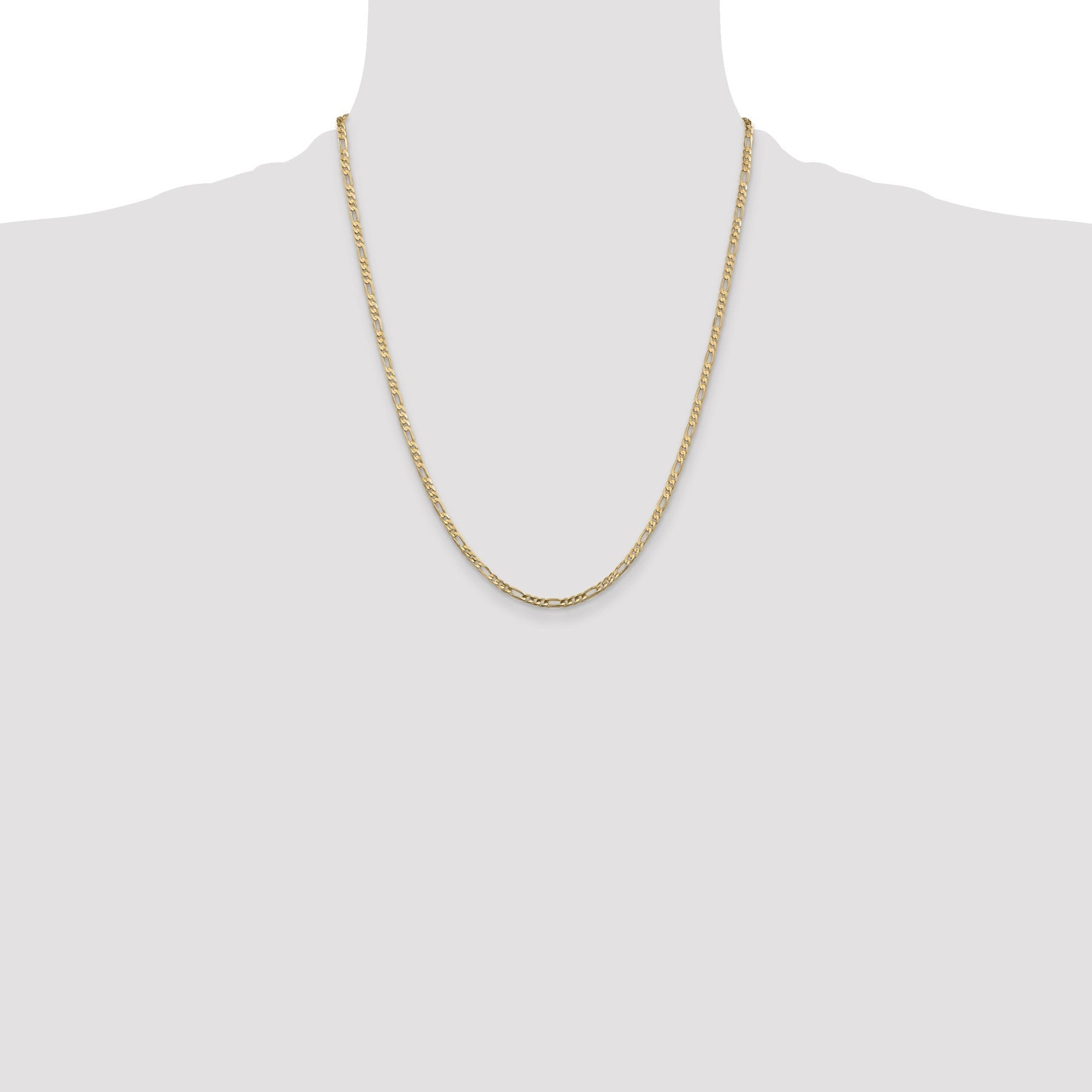 14k Yellow Gold Concave Open Chain for Men