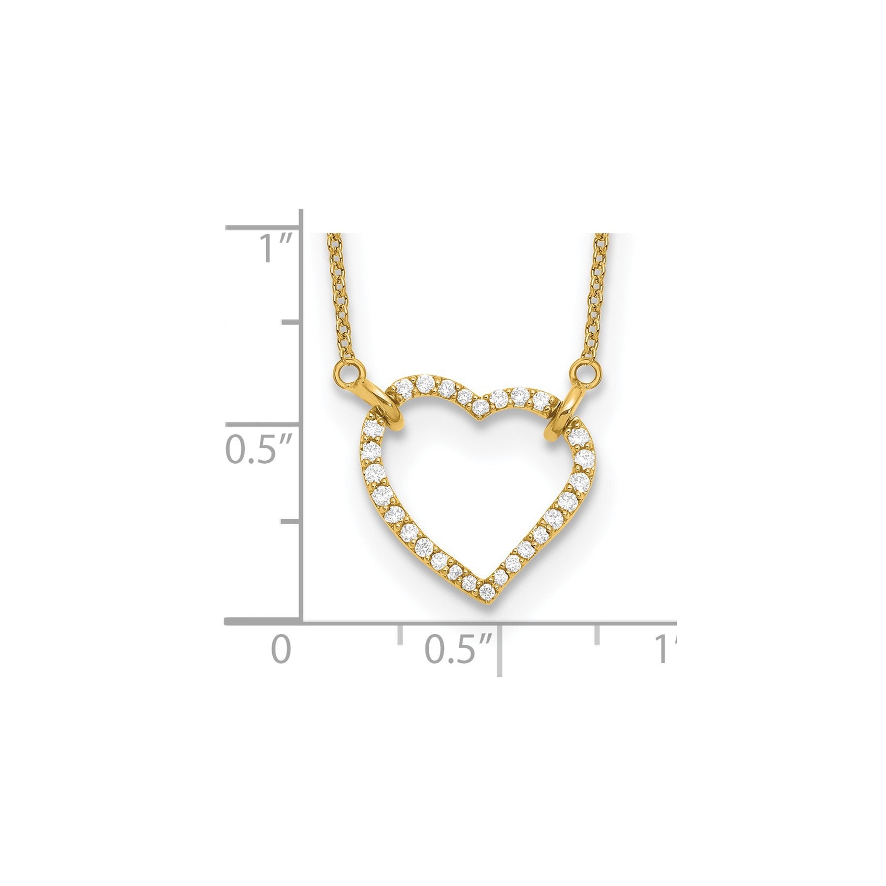 Diamond Heart Pendant Necklaces 1/5 ctw