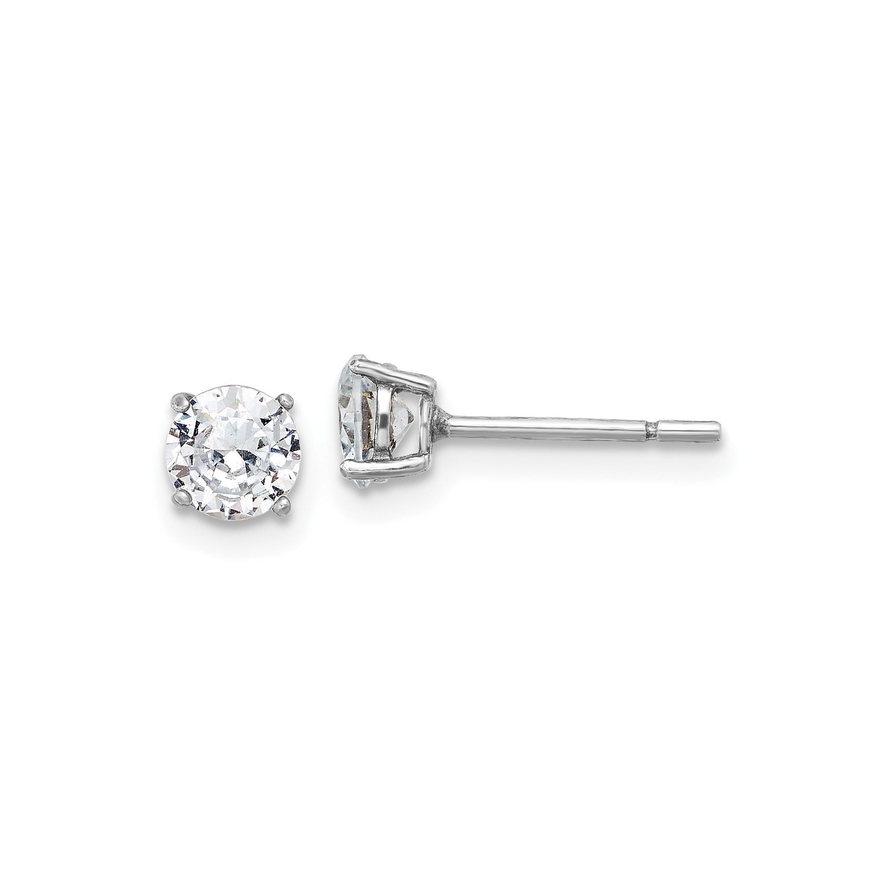 Round CZ Silver Adjustable Tennis Bolo Bracelet and Stud Earring Set