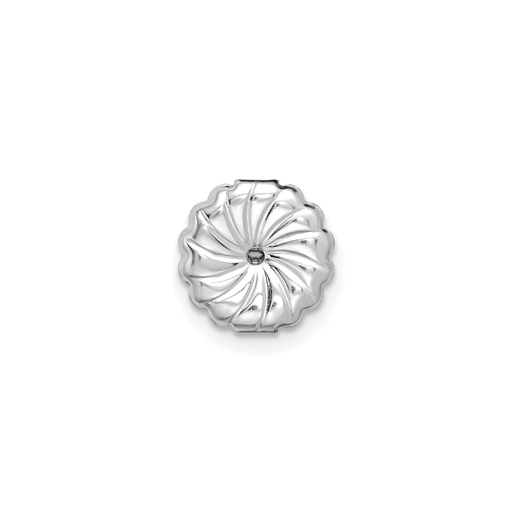 14K White Gold Round Shaped Lab Grown Diamond Stud Earrings Fine Diamond