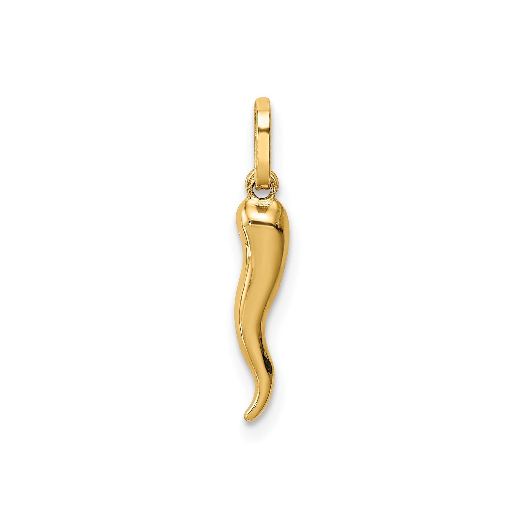 Italian Horn 14k Gold Luck Pendant