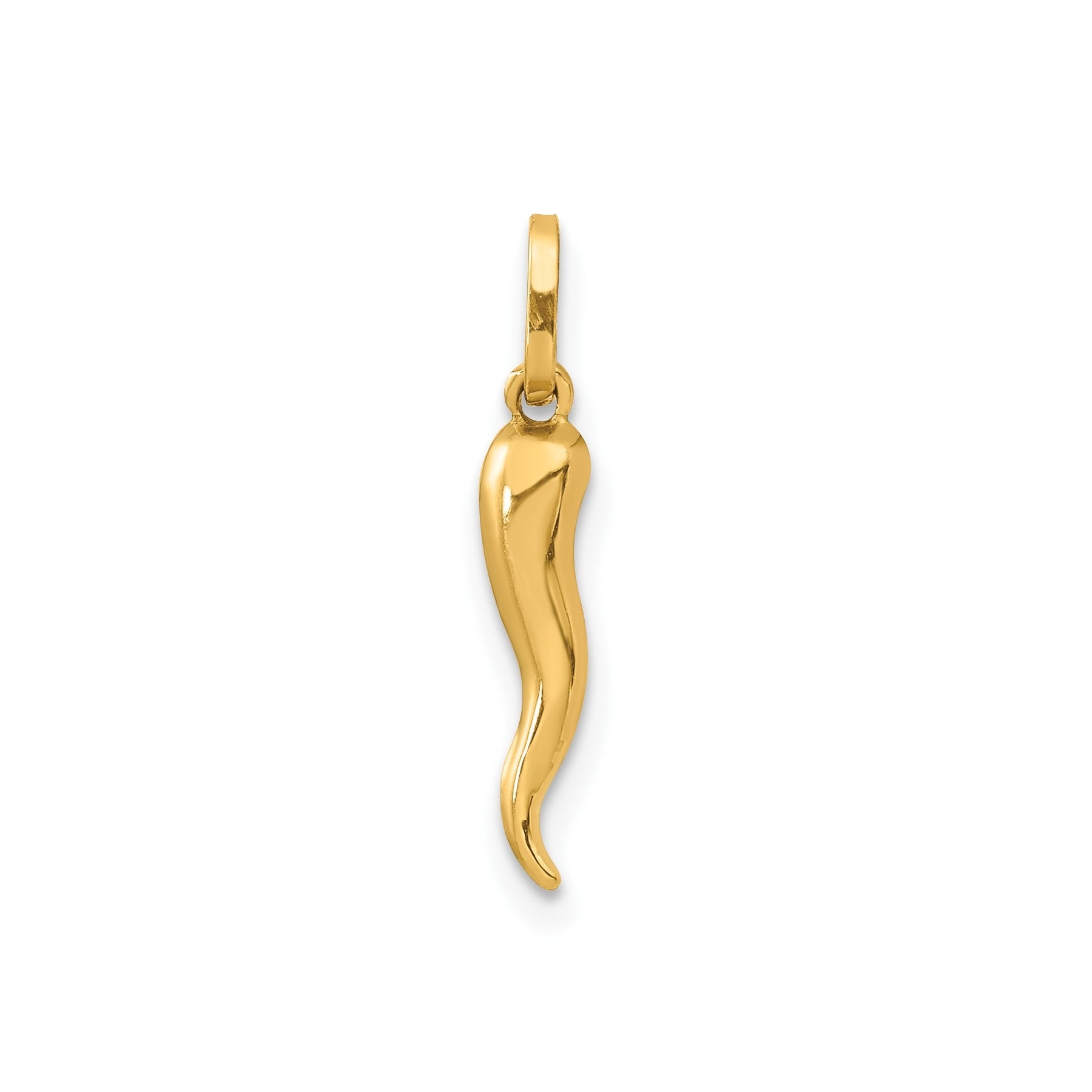 Italian Horn 14k Gold Luck Pendant