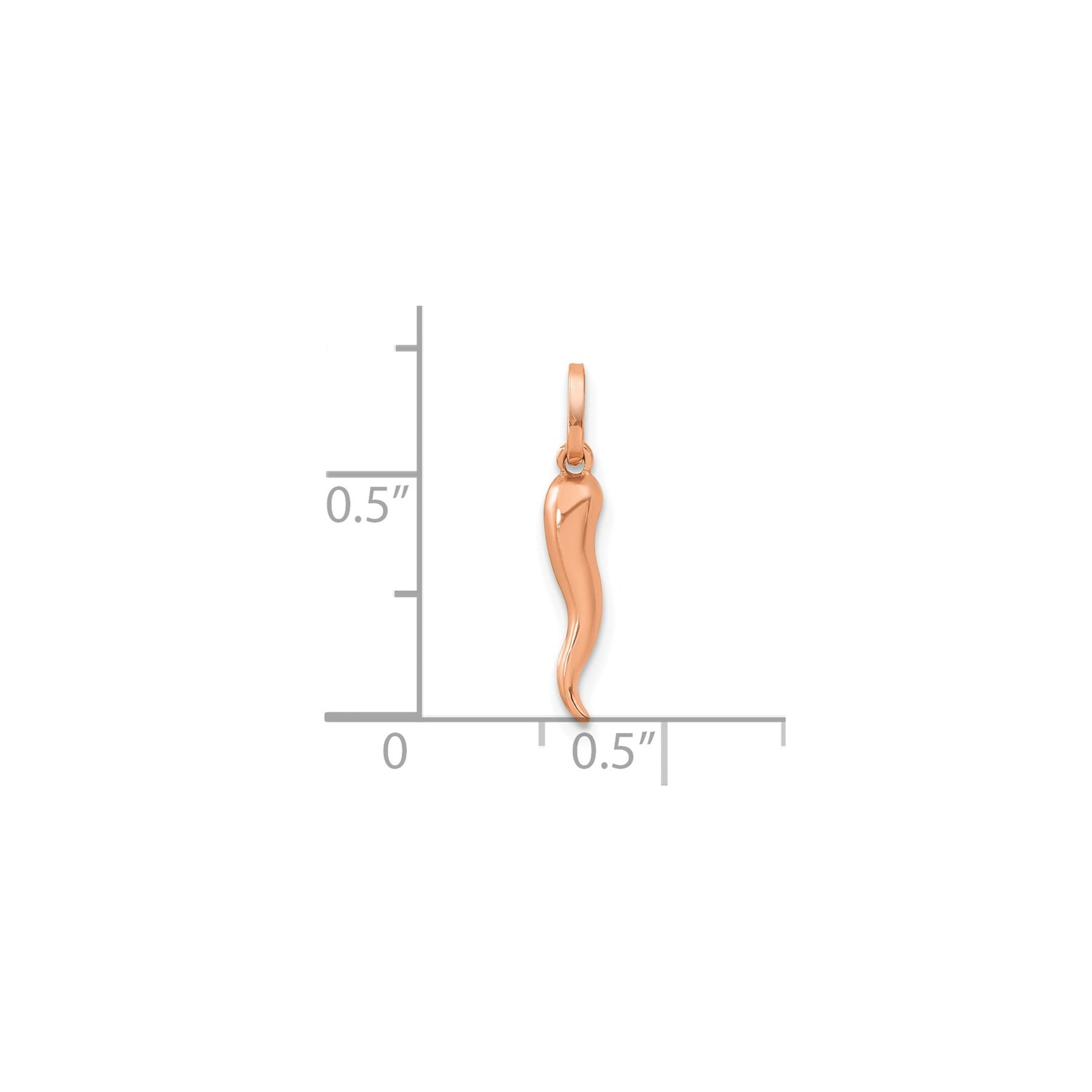 Italian Horn 14k Gold Luck Pendant