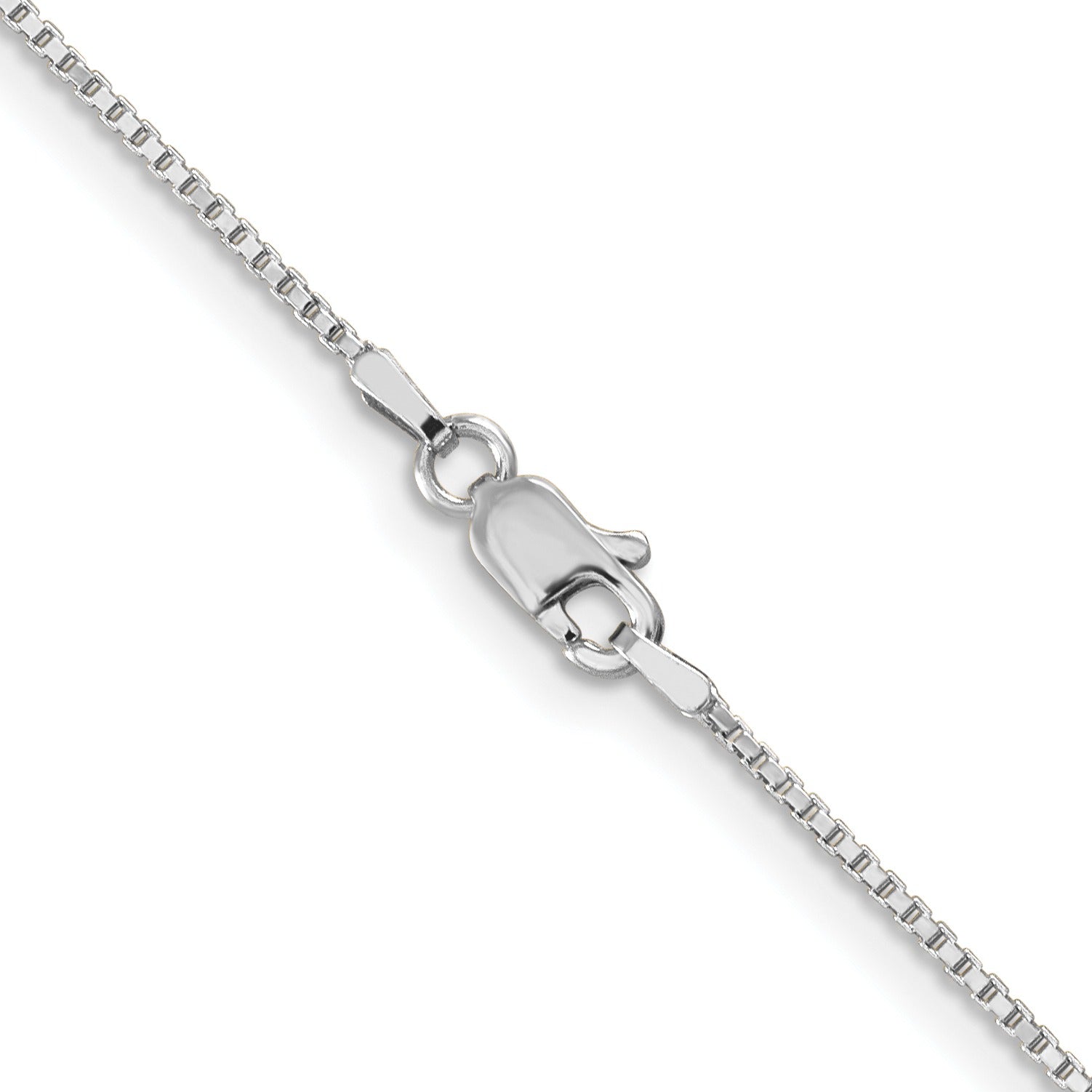 10k White Gold 1 mm Box Chain 16 inch