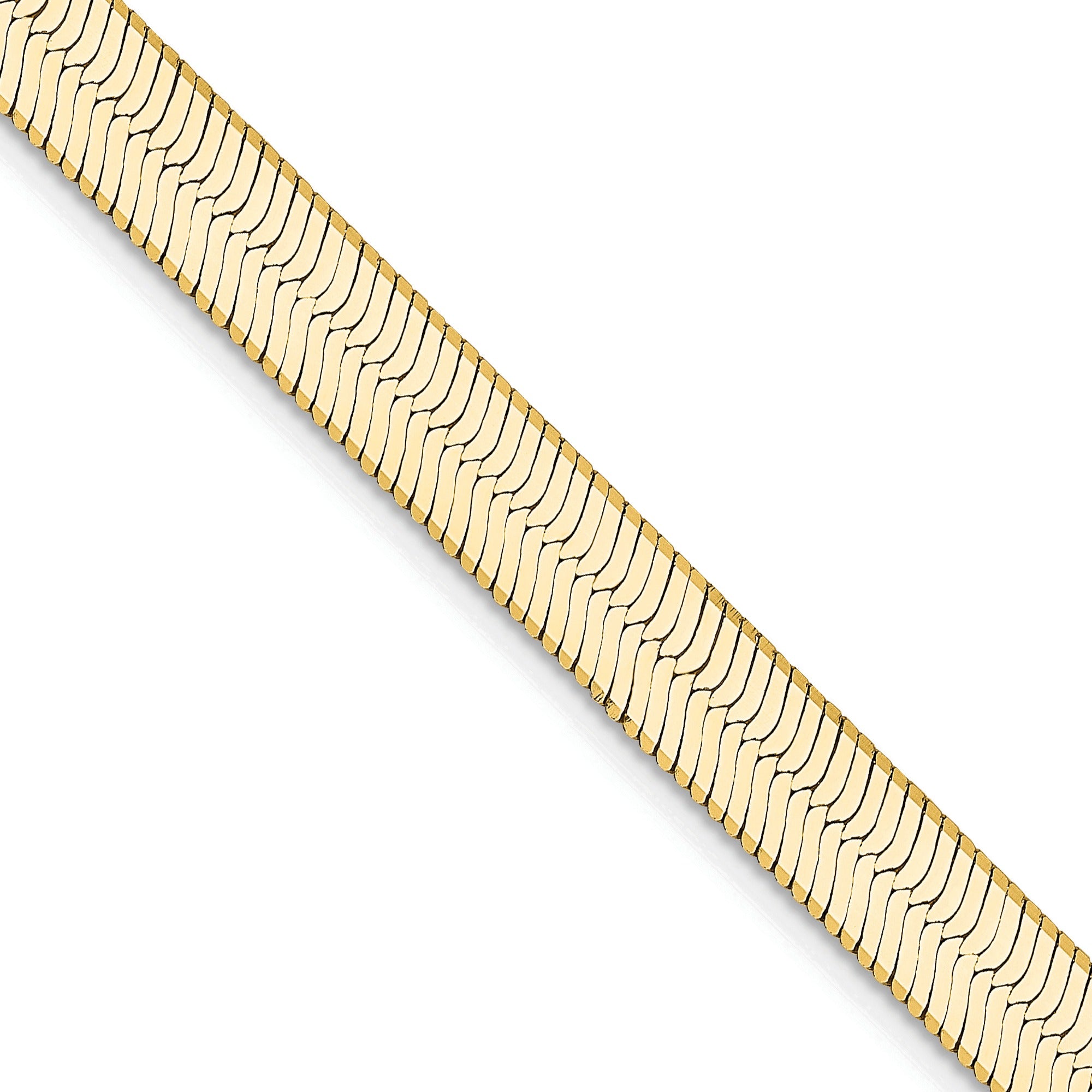 14k Yellow Gold Silky Herringbone Chain 22-inch