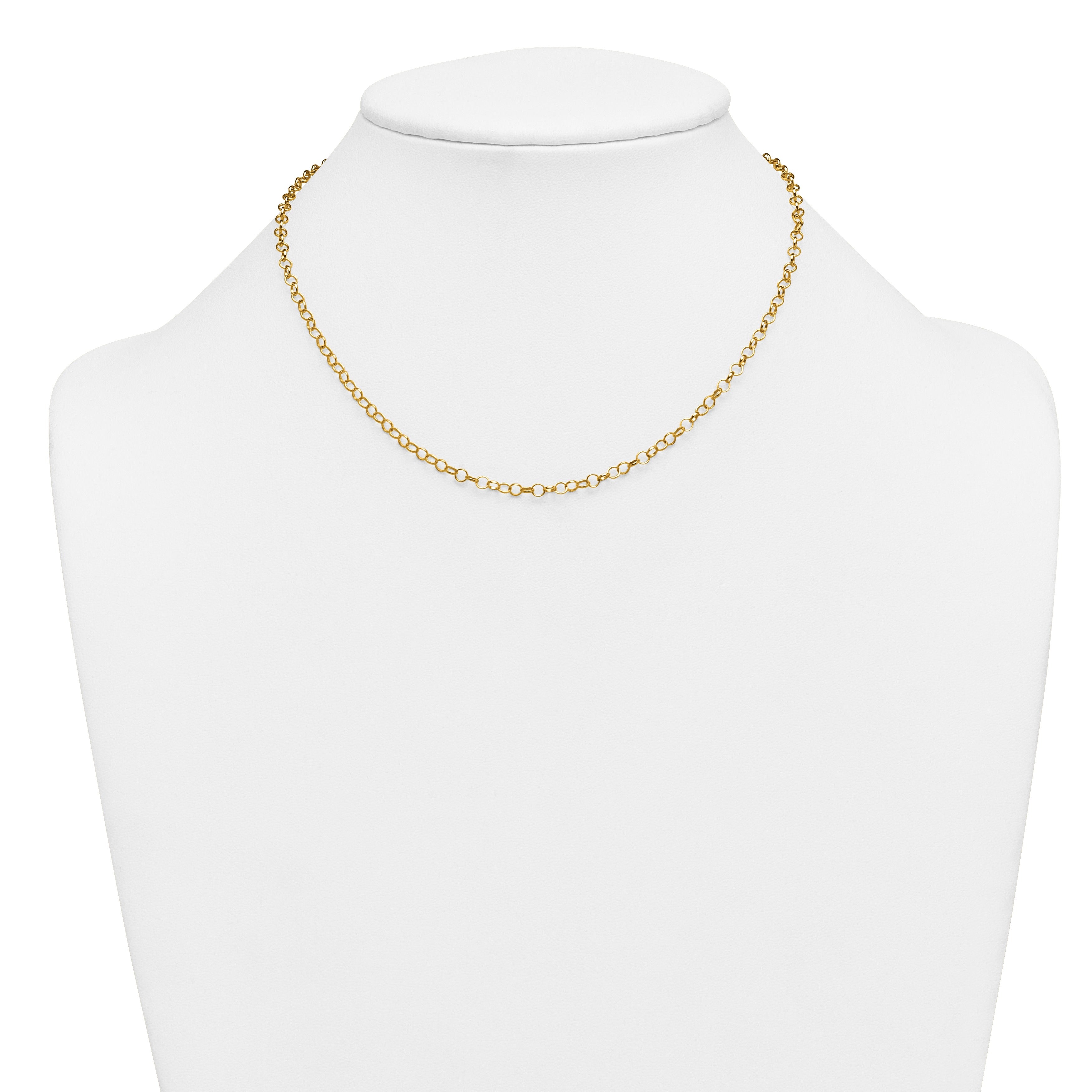 14K Yellow Gold Filled Rolo Chain with Lobster Clasp