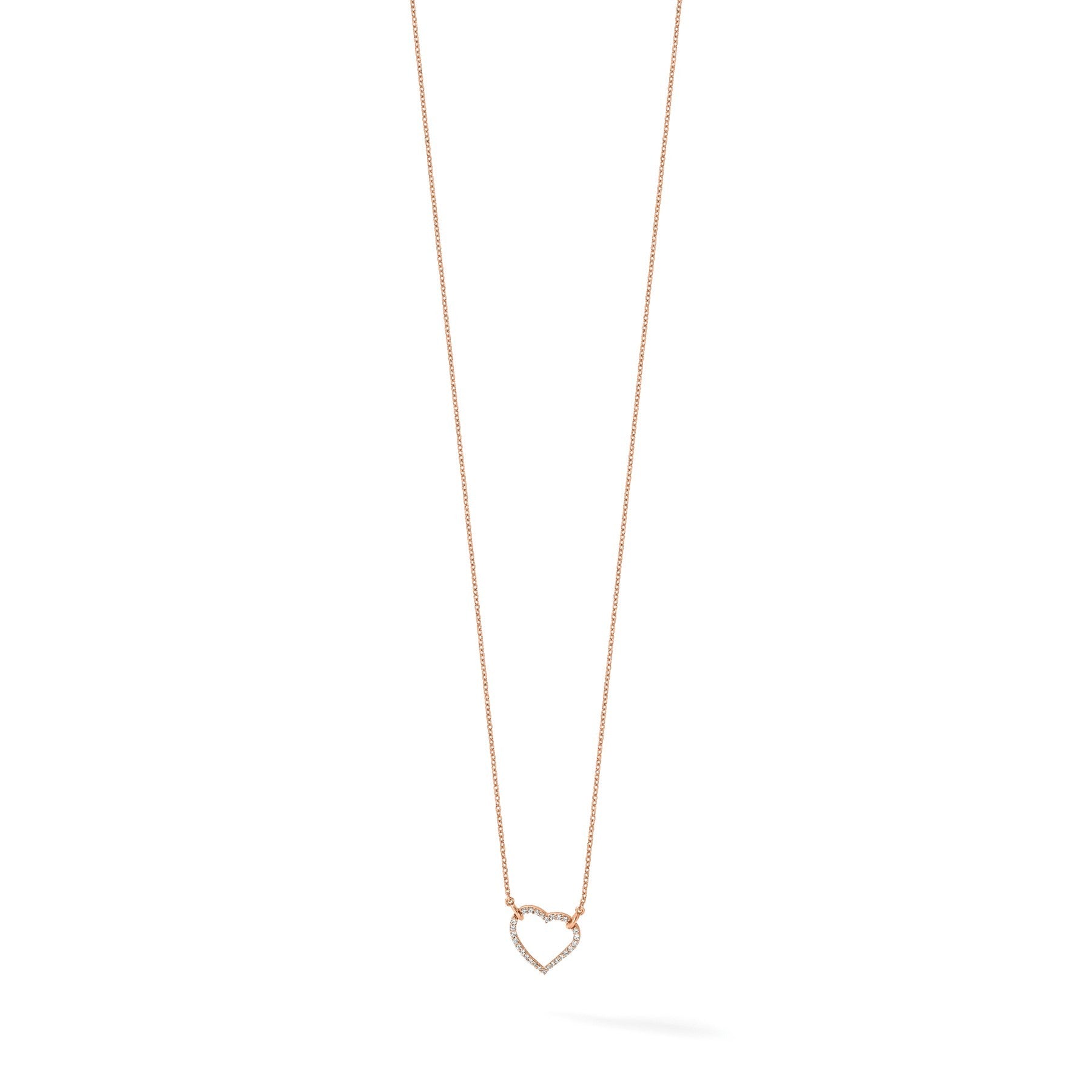 Diamond Heart Pendant Necklaces 1/5 ctw