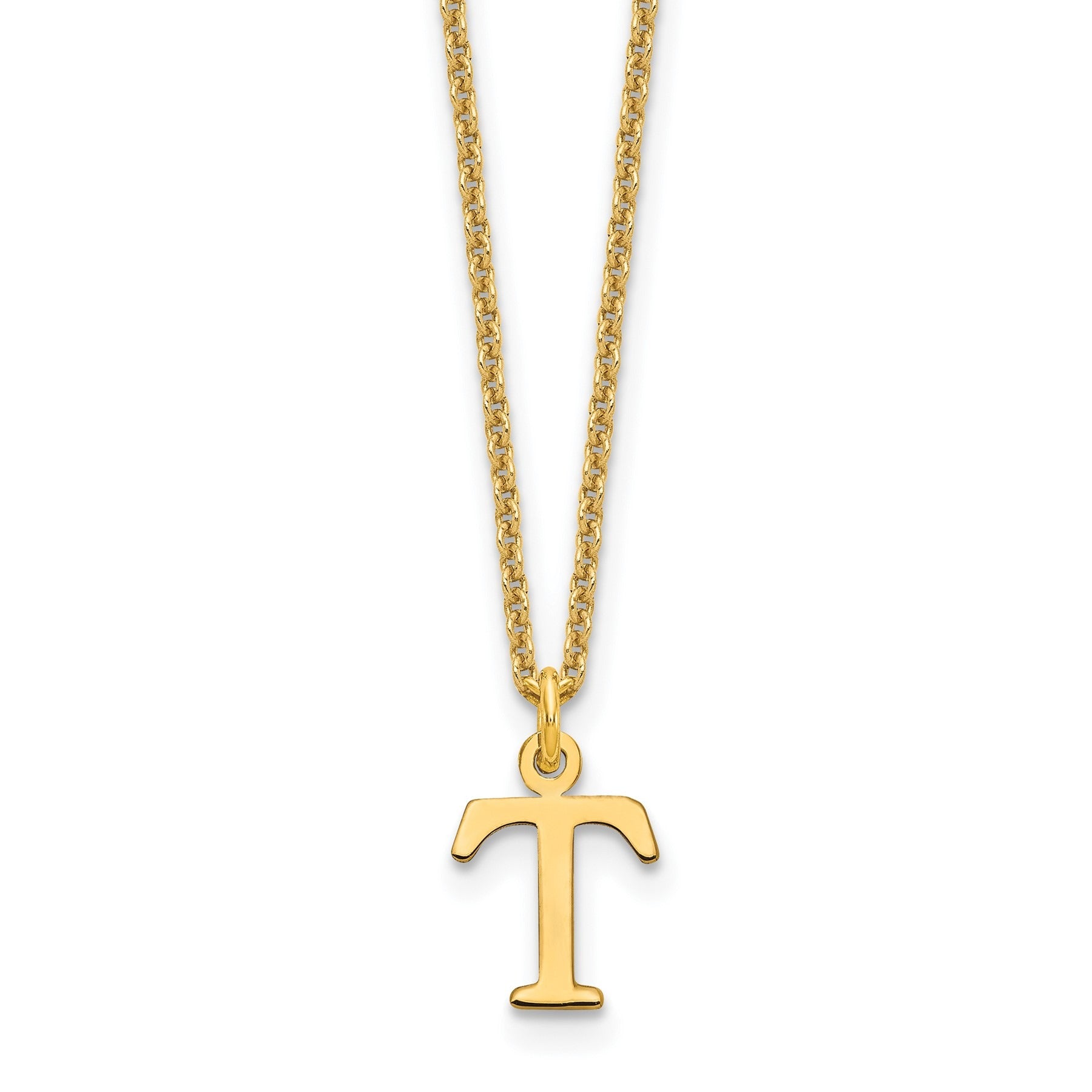 10K God Letters Initial Necklaces