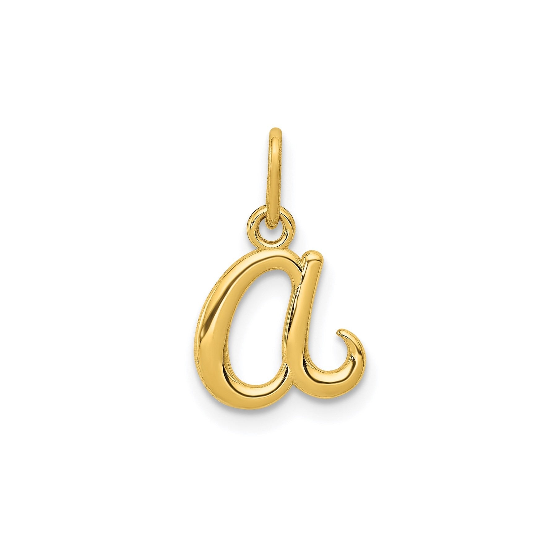 14k Yellow Gold Letter Initial Charm Pendant