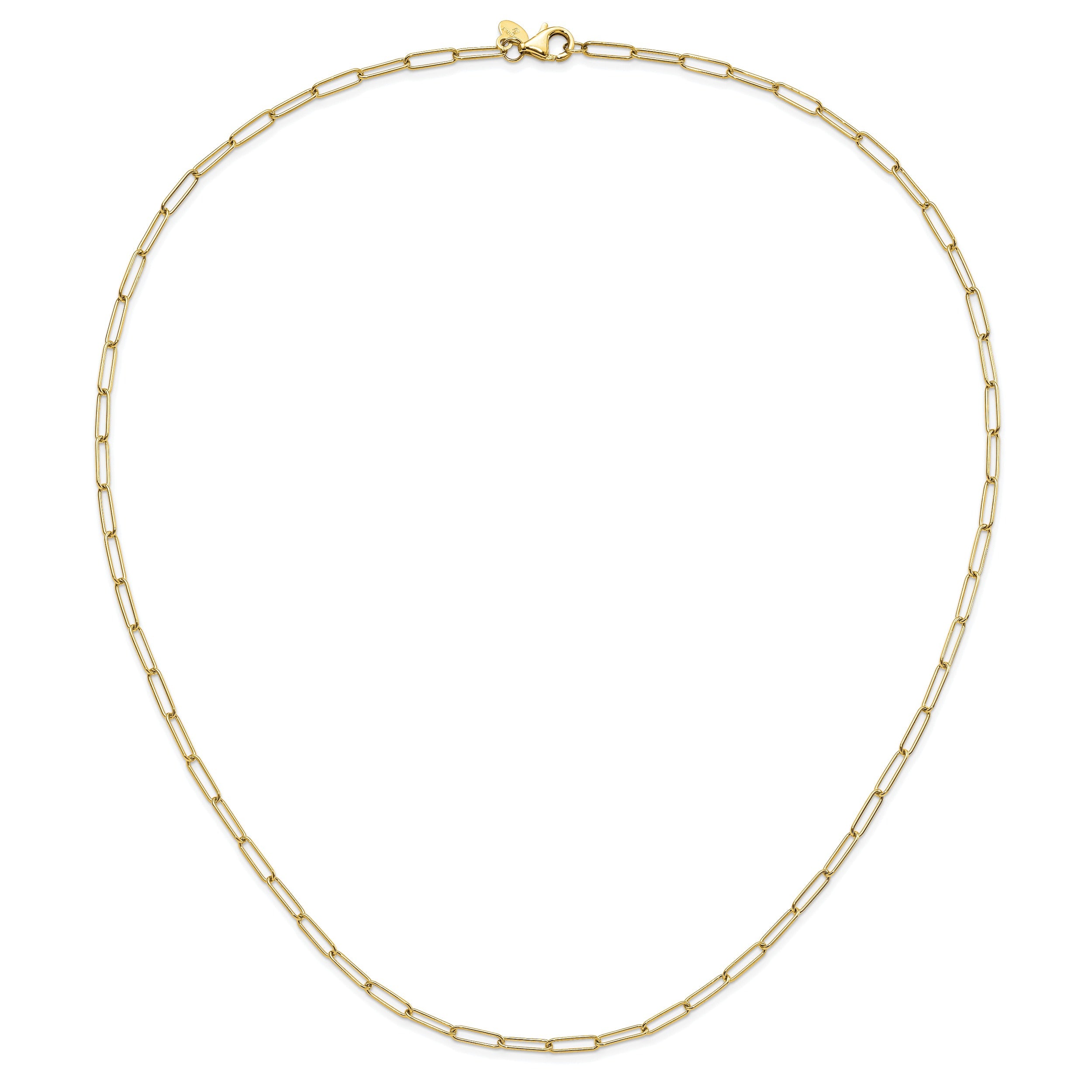 10K Yellow Gold Fancy Link Chain Necklace