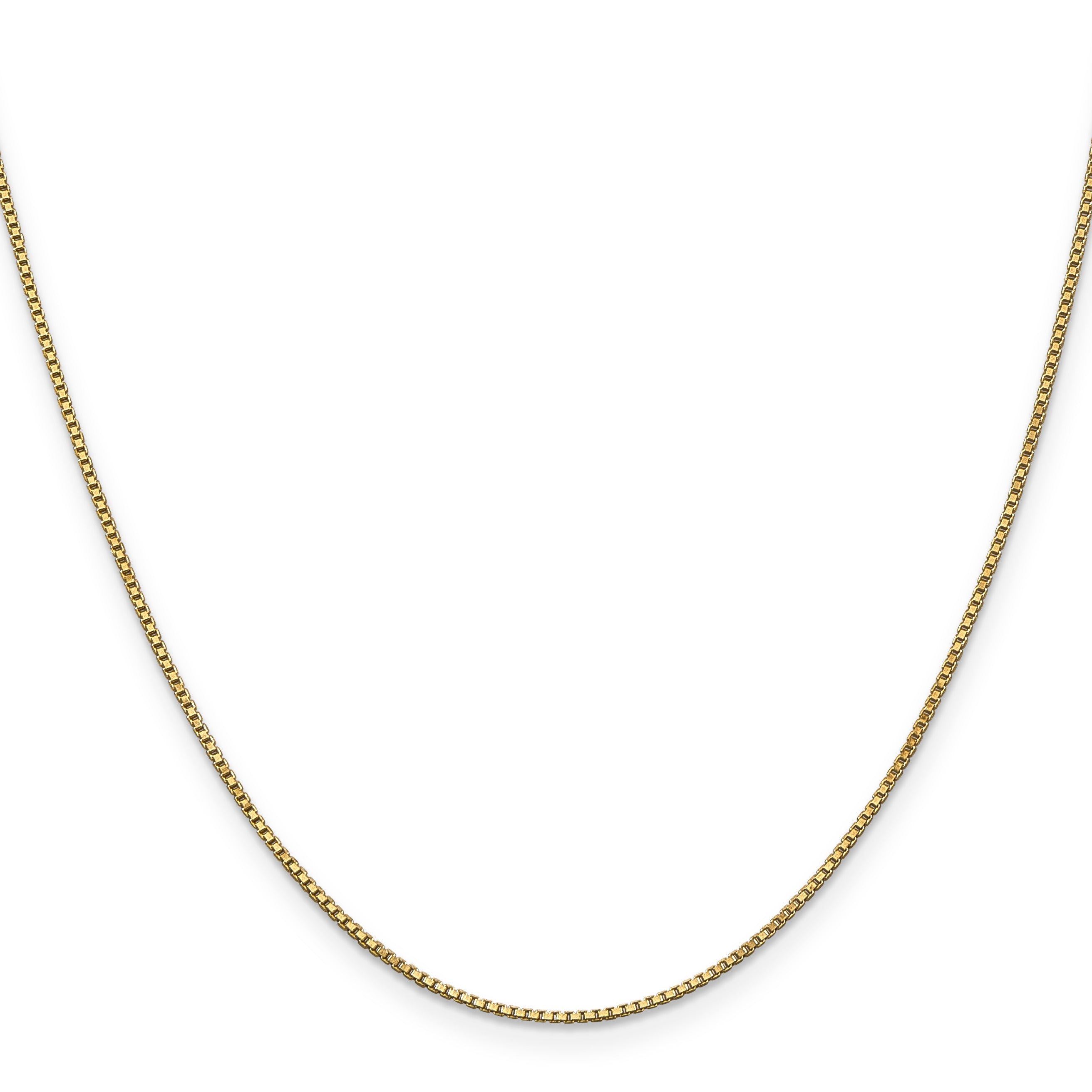 16 inch 10K Yellow Gold 1 mm Box Chain with Lobster Clasp