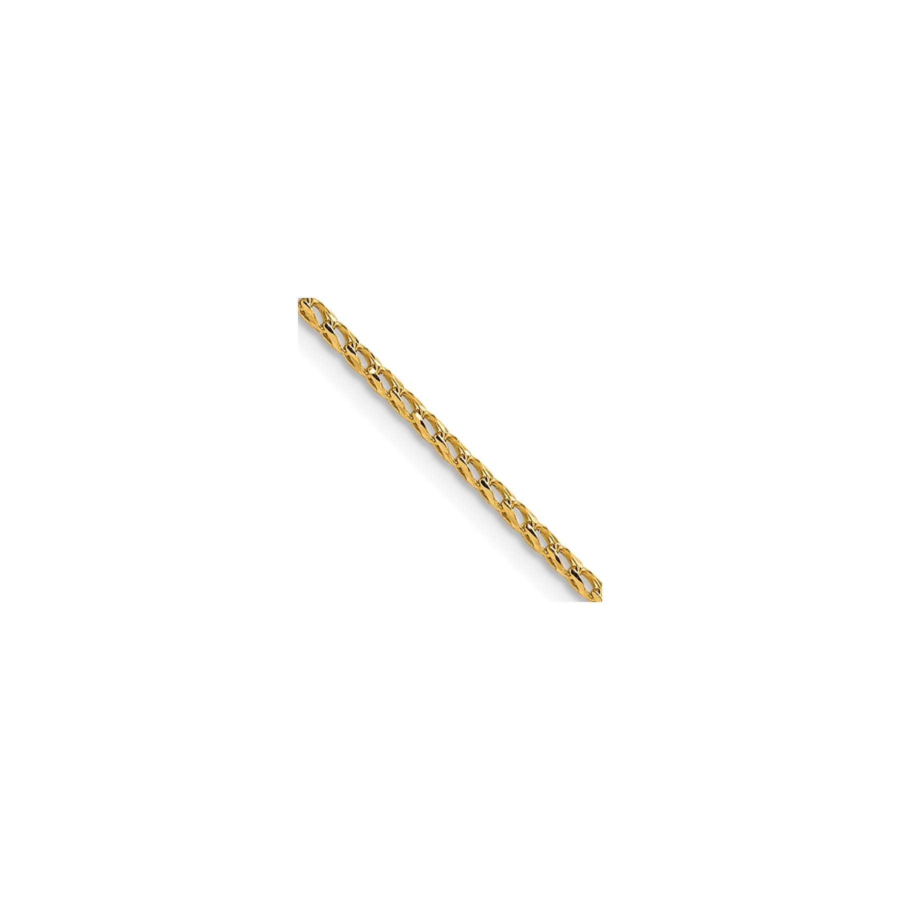 14K 1 mm Diamond Cut Open Franco Chain