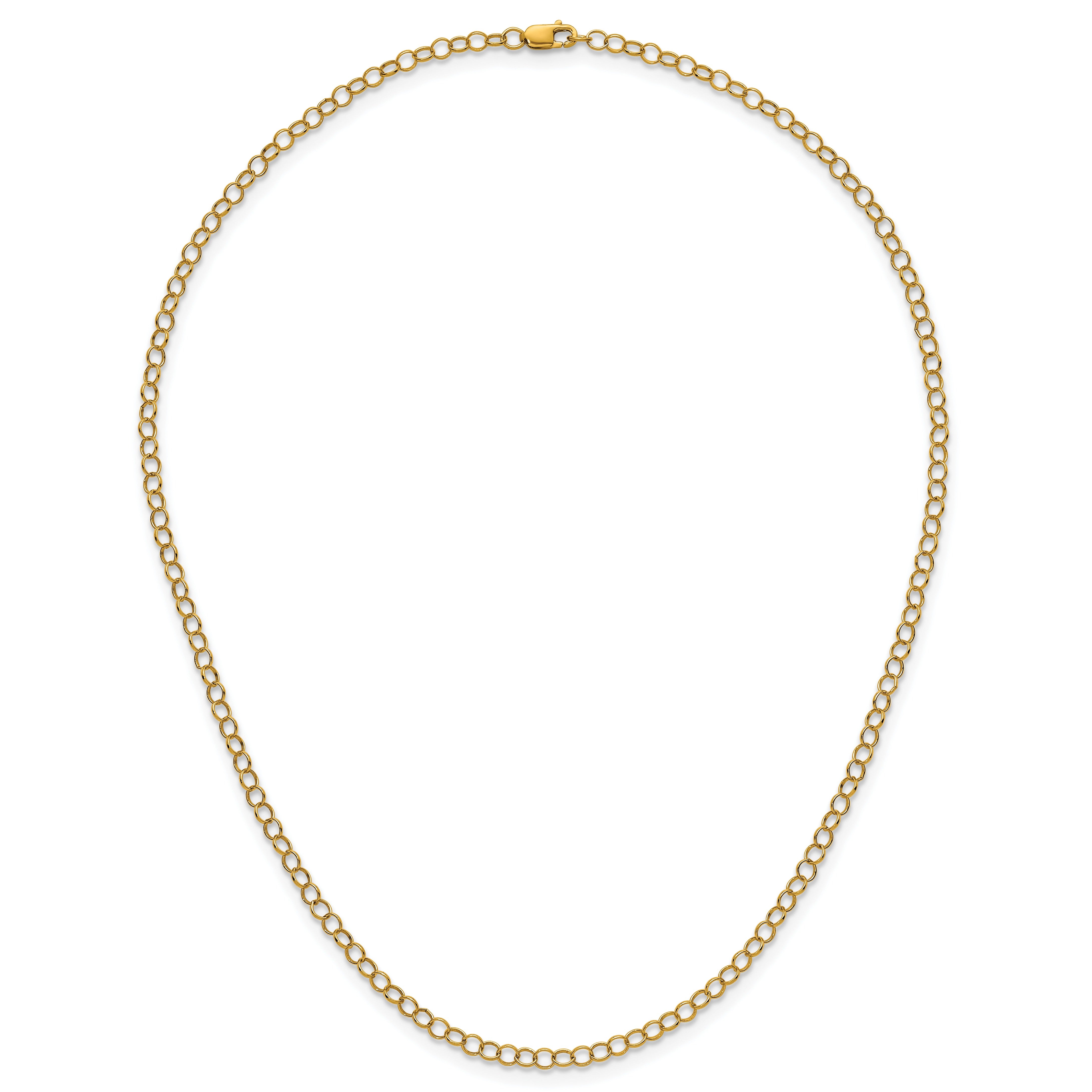 14K Yellow Gold Filled Rolo Chain with Lobster Clasp