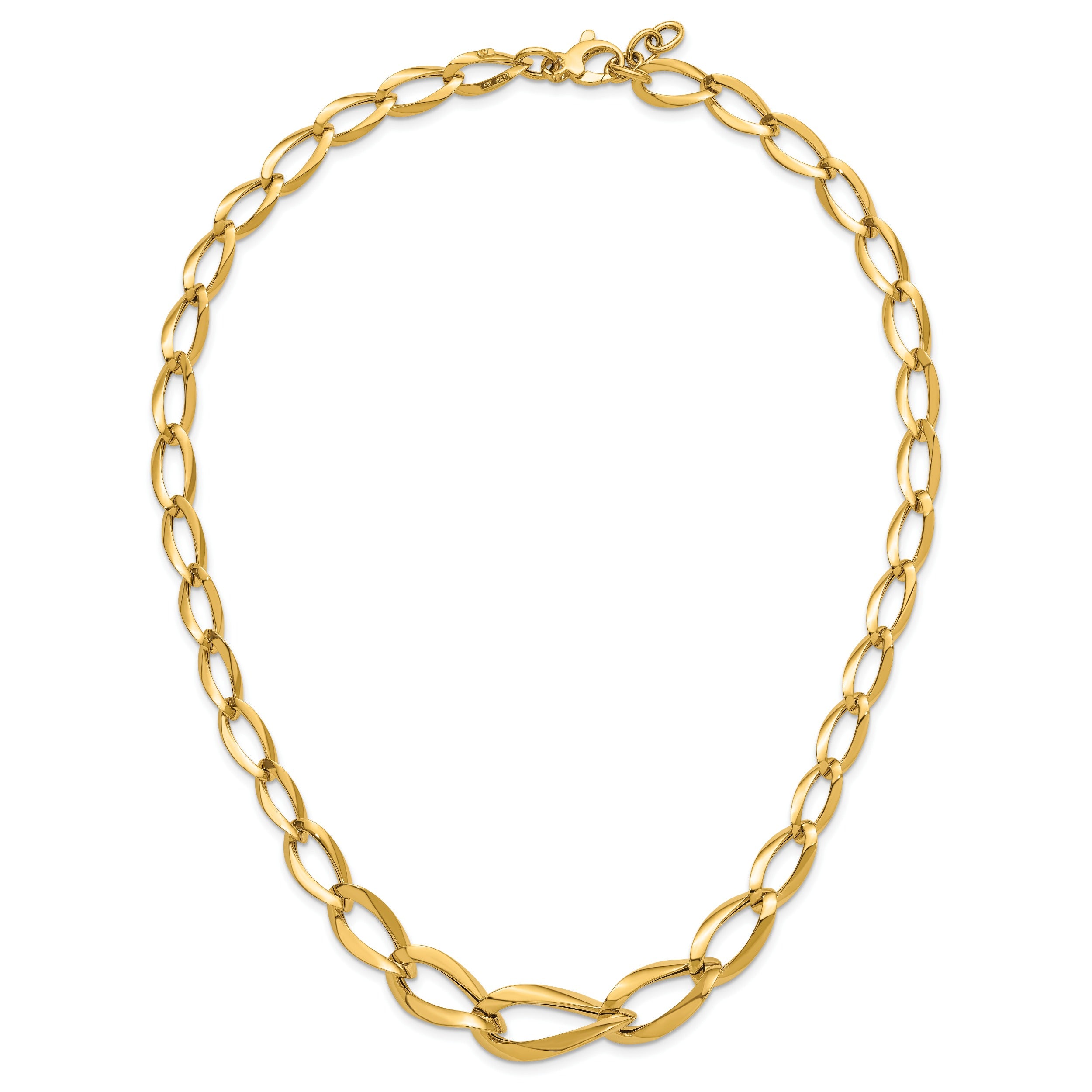 14K Yellow Gold Link Chain Necklace