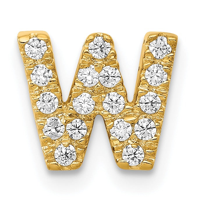 Natural Diamond Initial Charm Pendant