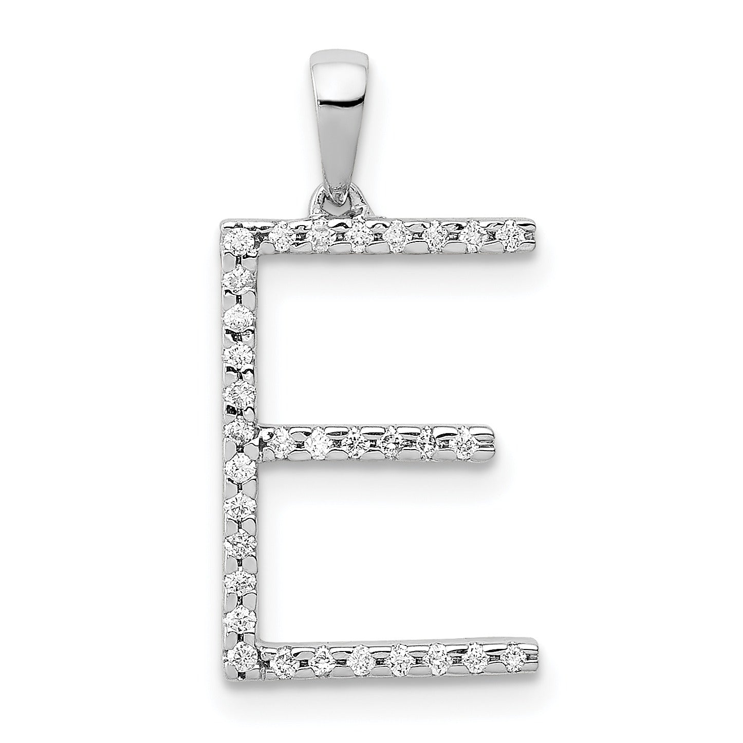 14k Gold Diamond Initial Pendant