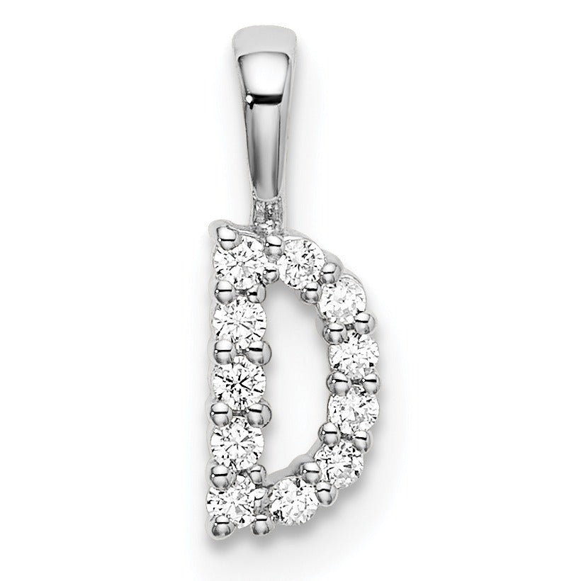 Lab Grown Diamond Initial Pave Pendants Fine Color Jewels