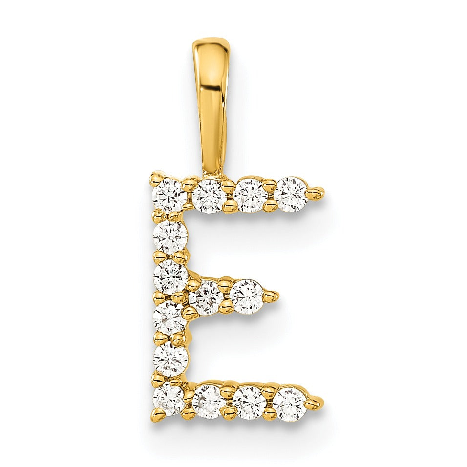 Lab Grown Diamond Initial Pave Pendants Fine Color Jewels