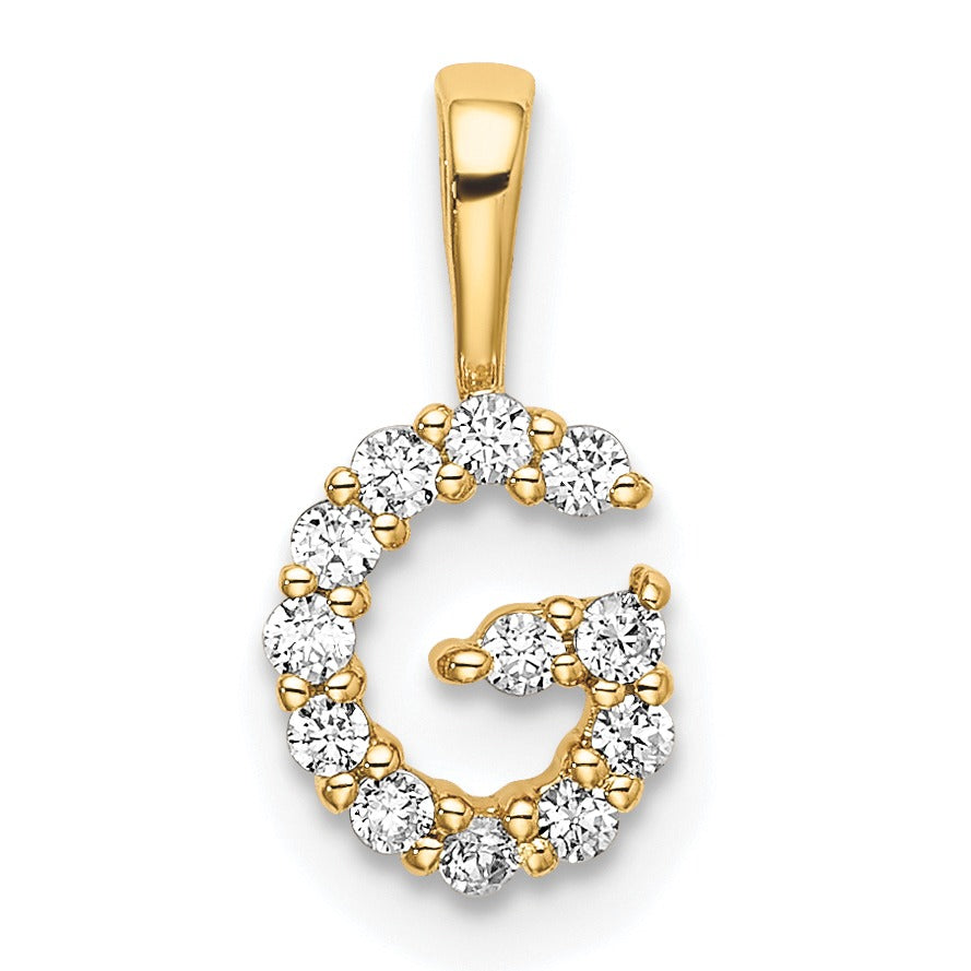 Lab Grown Diamond Initial Pave Pendants Fine Color Jewels