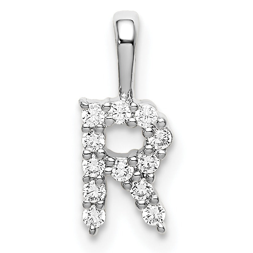 Lab Grown Diamond Initial Pave Pendants Fine Color Jewels